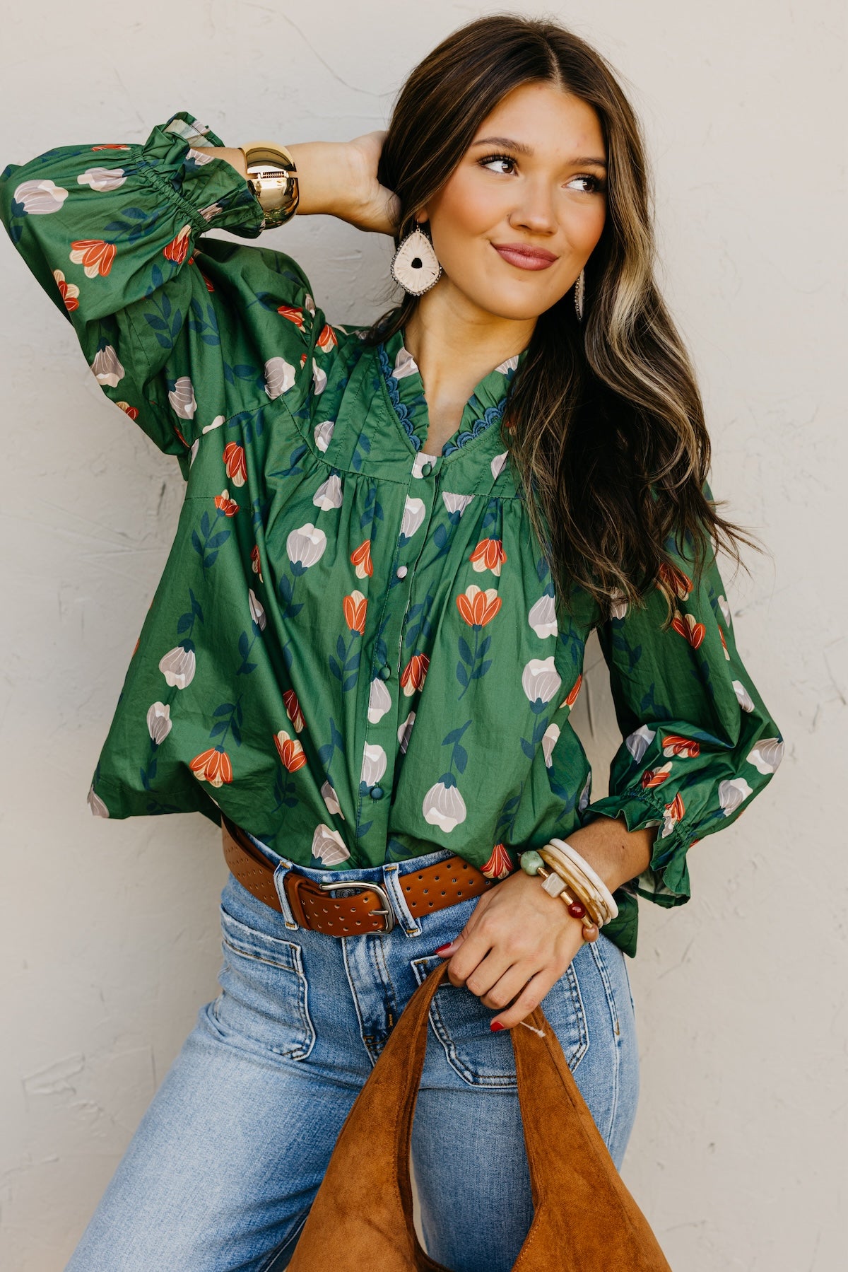The Sellers Floral Woven Top