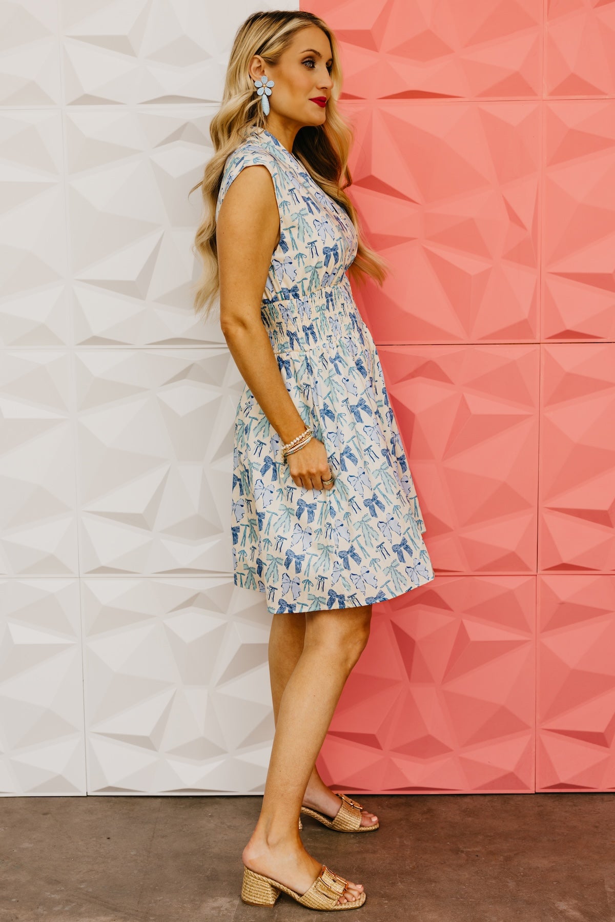 The Savannah Full-Zip Bow Mini Dress