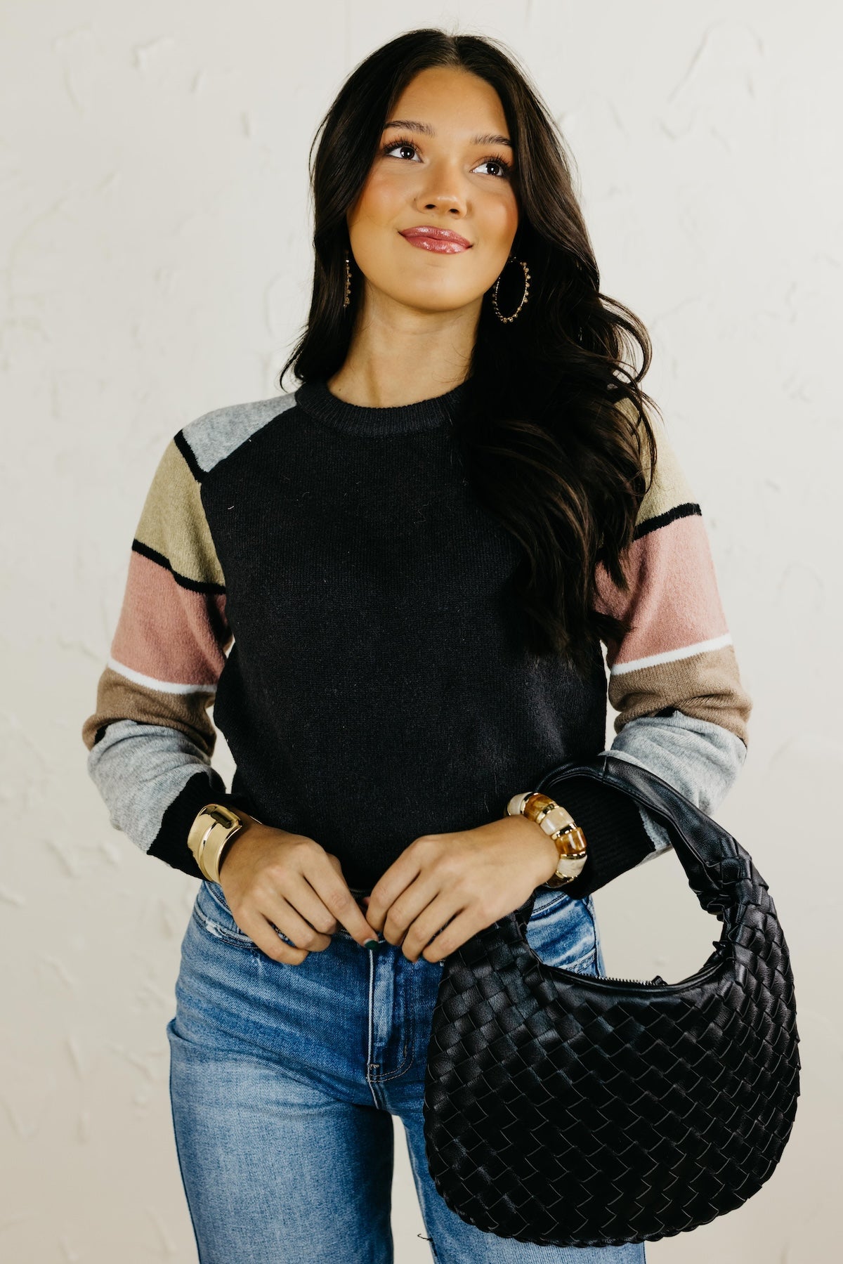 The Barb Colorblocked Sleeve Sweater