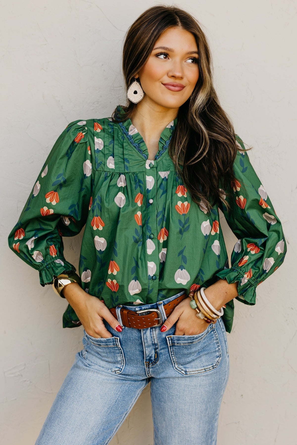 The Sellers Floral Woven Top