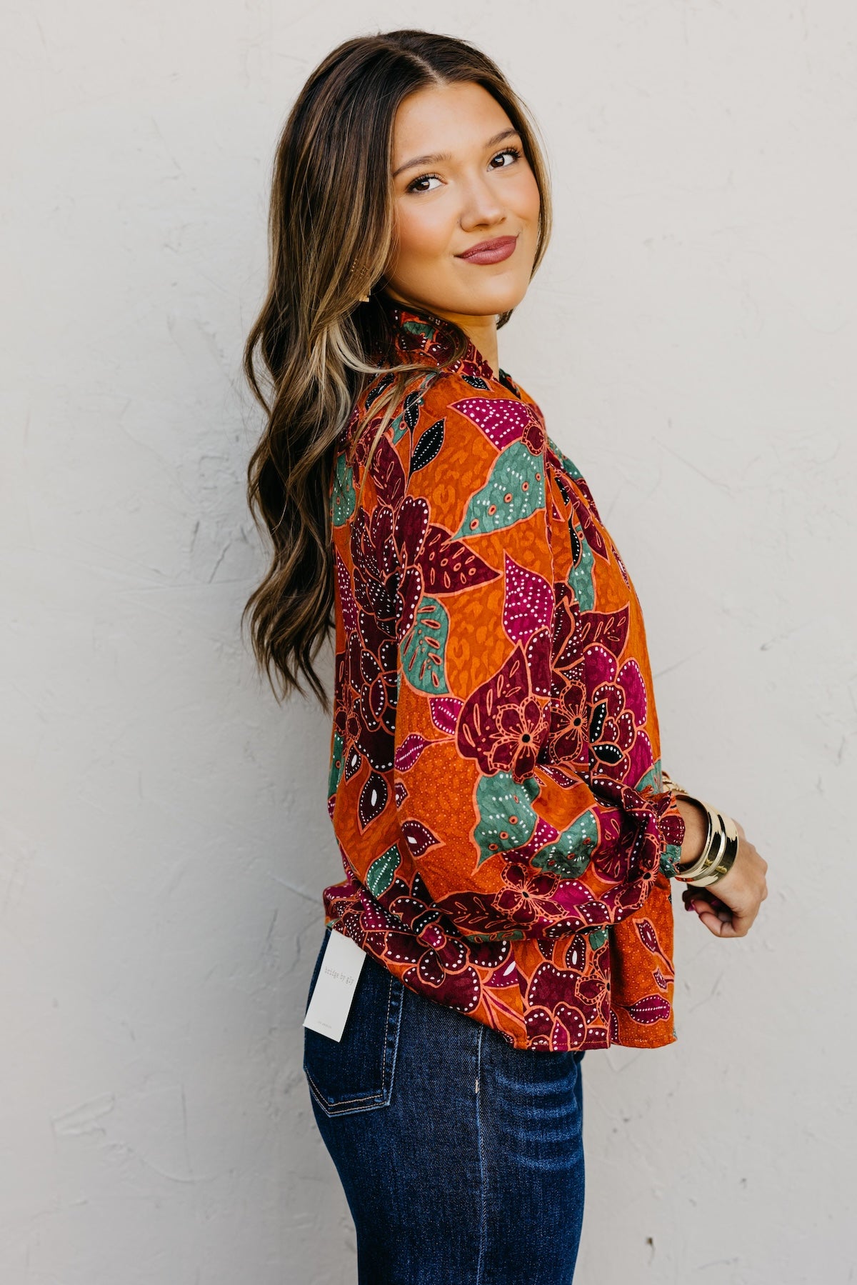 The Peggy Floral Button Down Blouse