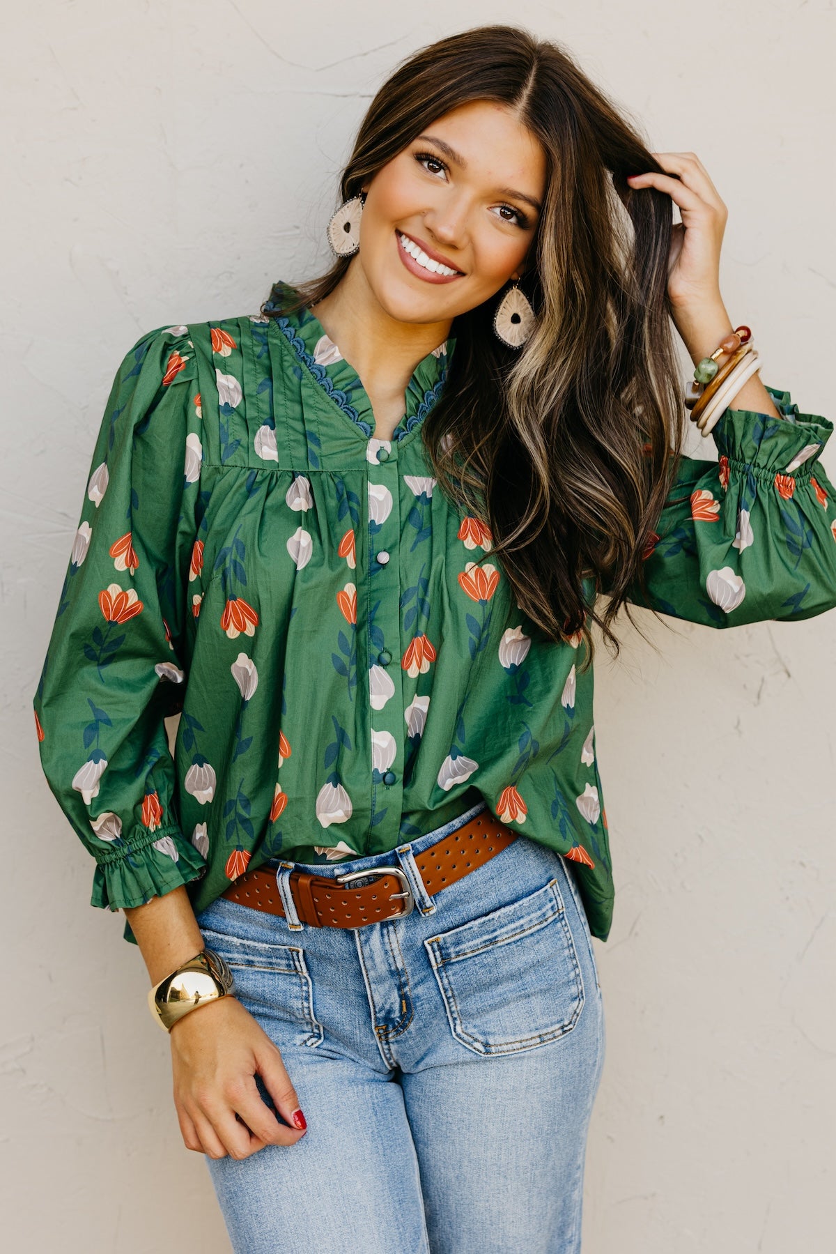 The Sellers Floral Woven Top