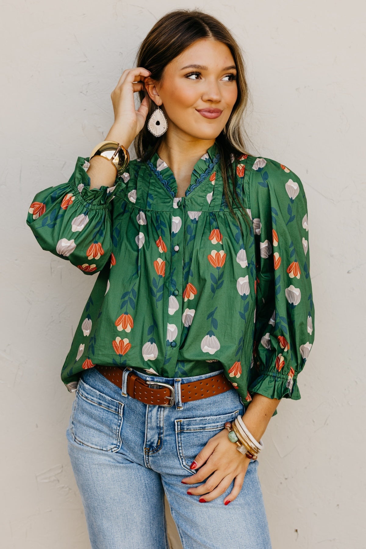 The Sellers Floral Woven Top