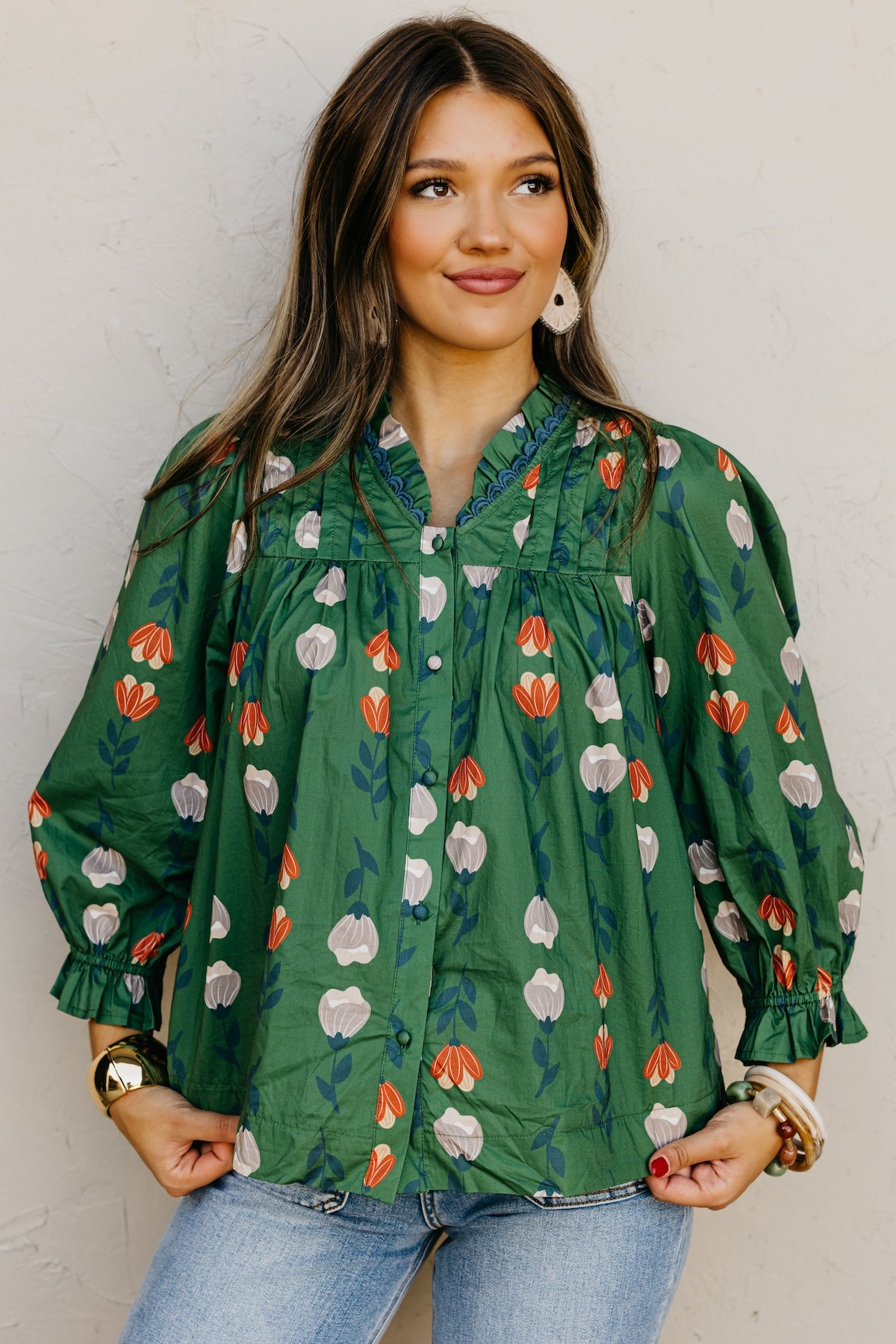 The Sellers Floral Woven Top