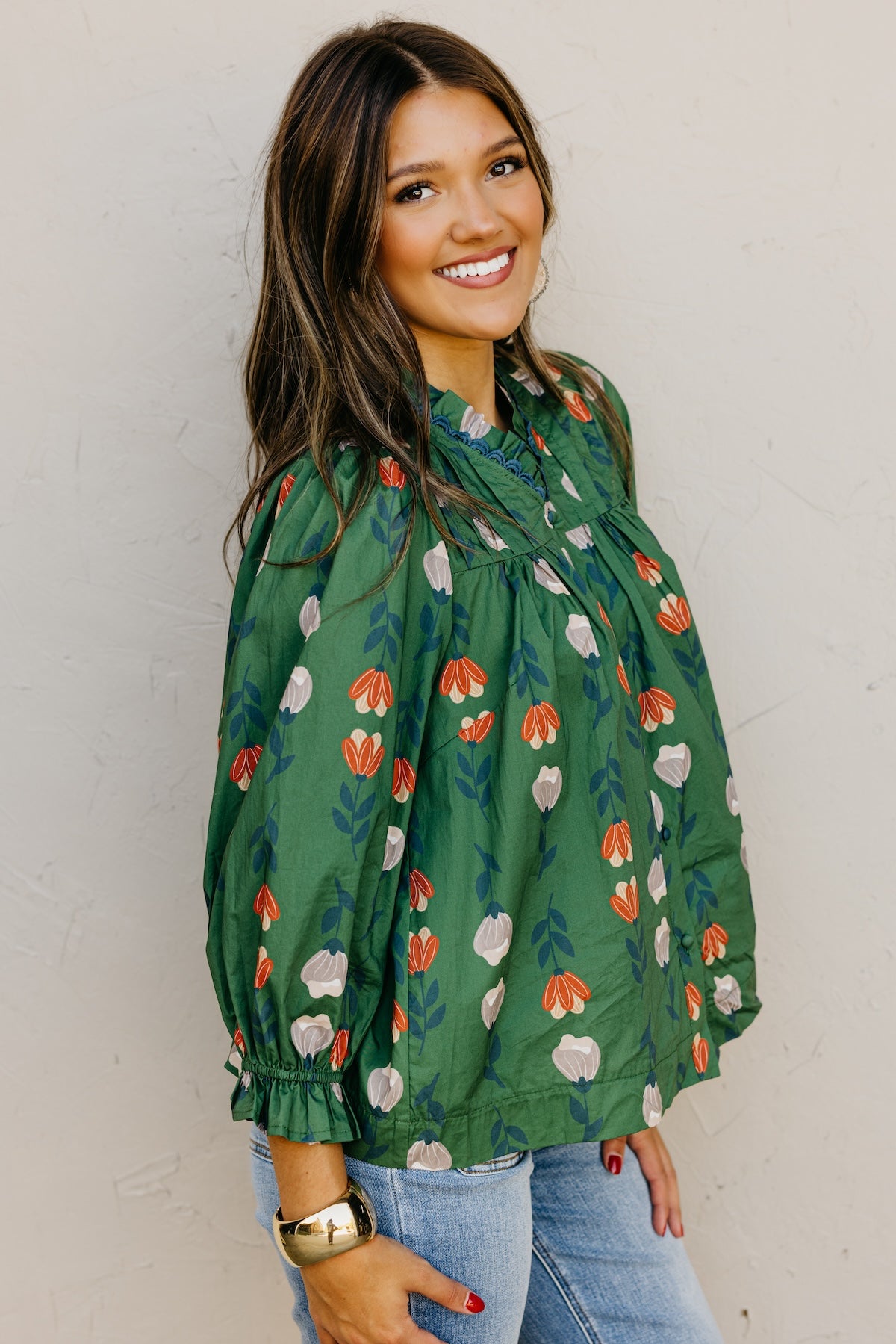 The Sellers Floral Woven Top