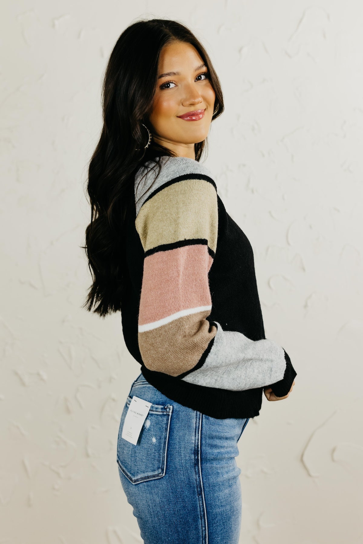 The Barb Colorblocked Sleeve Sweater