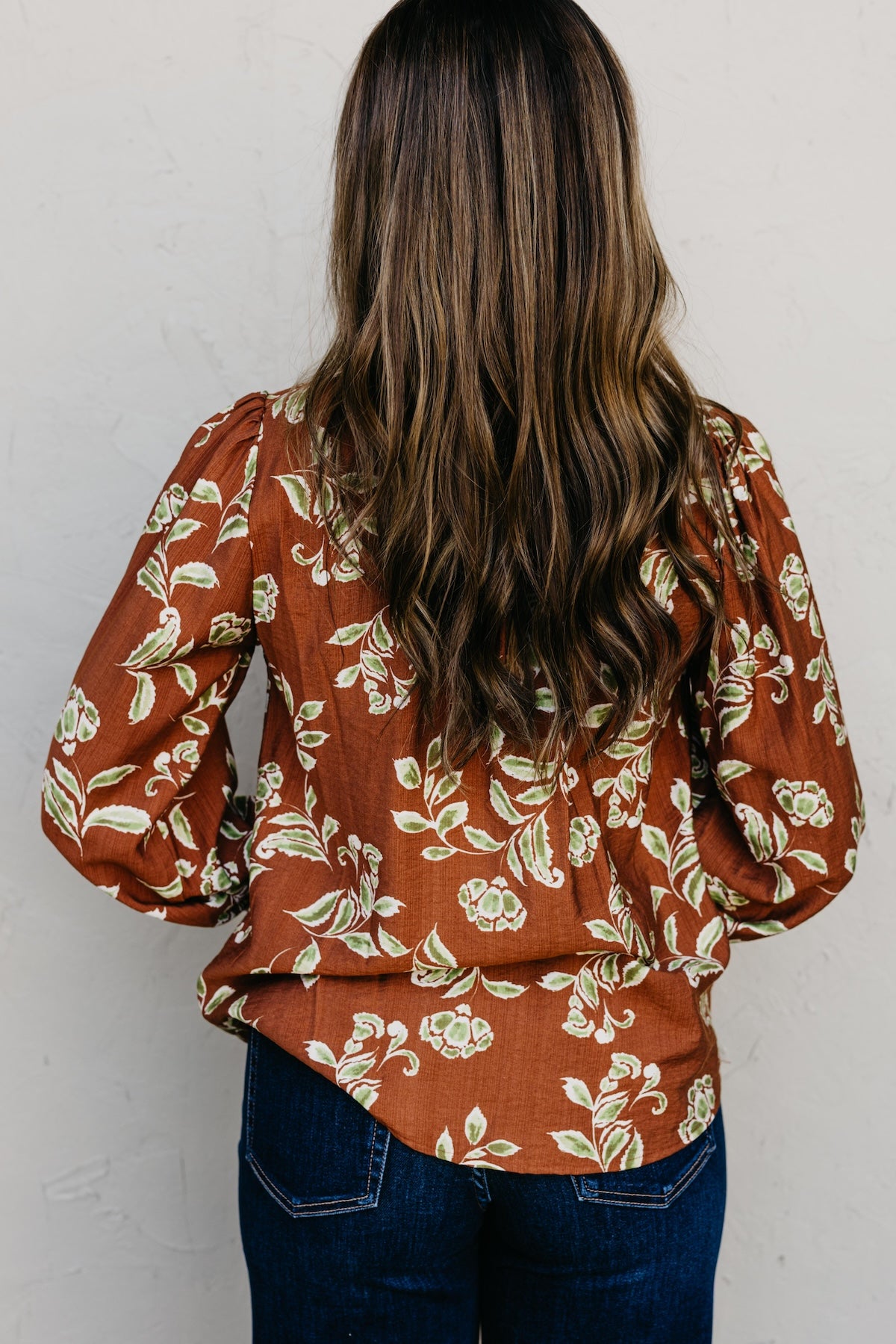 The Corinne Floral Ruffle Trim Blouse