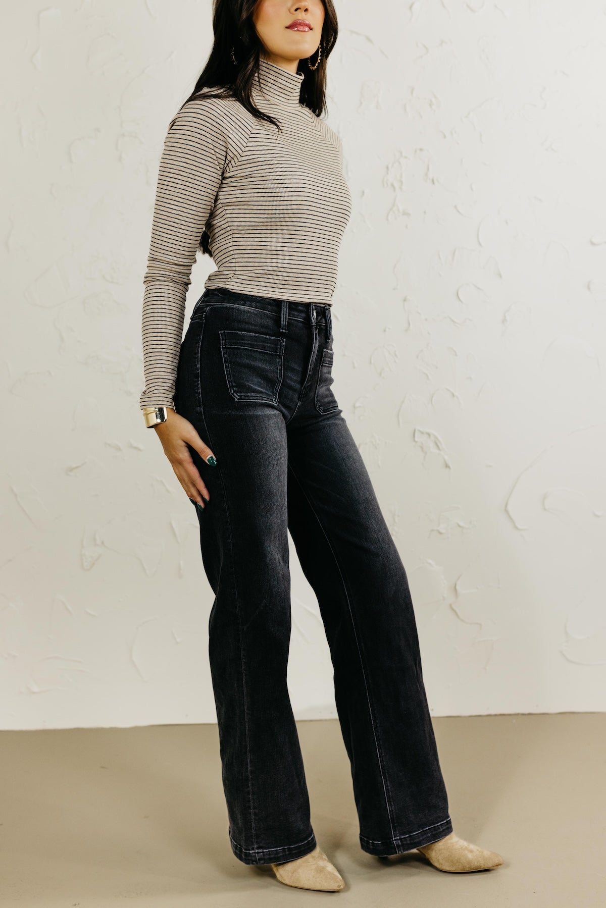 Vervet Denim | Patch Pocket Wide Leg Denim
