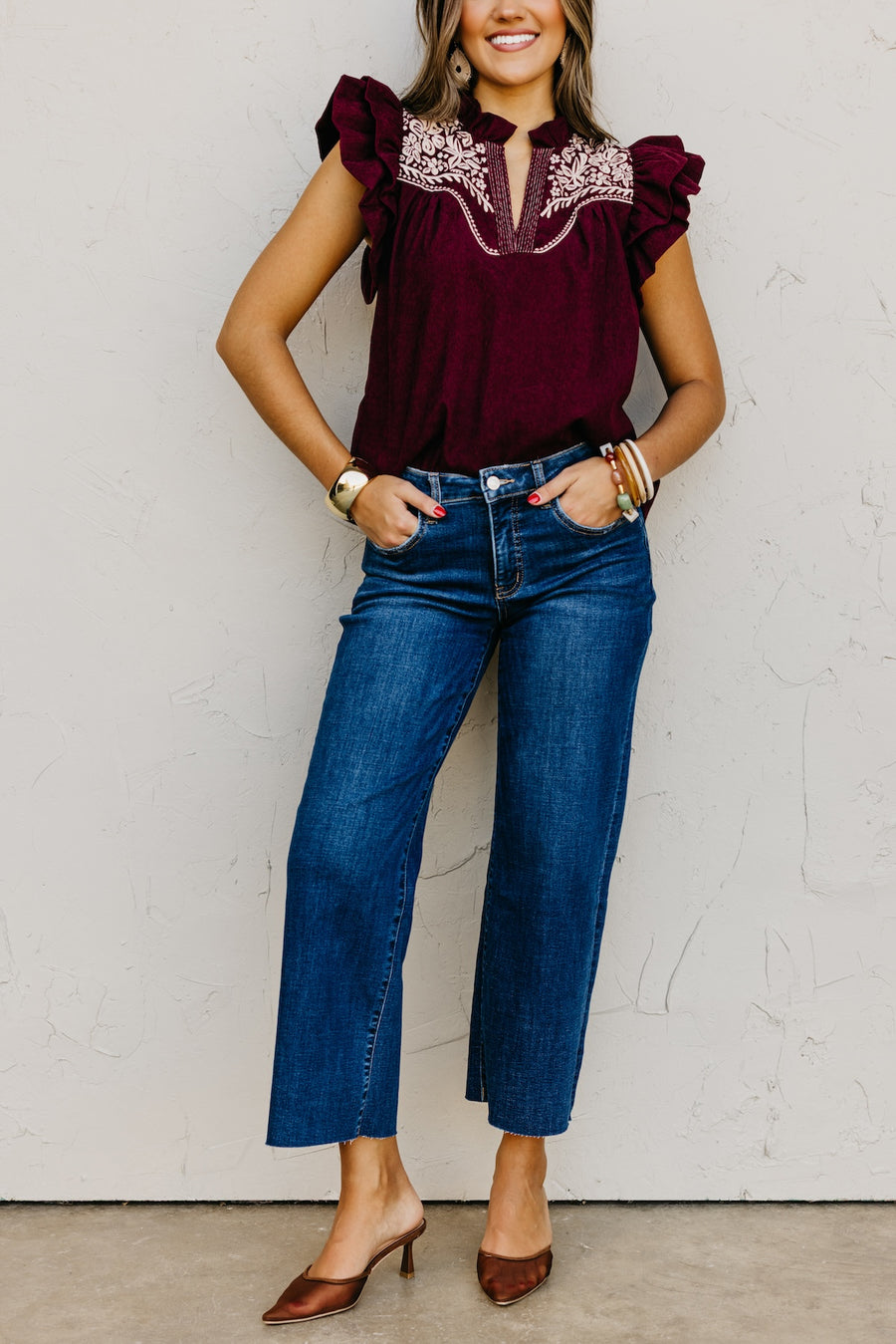 Vervet Denim | The Kalyn Mid Rise Wide Leg Denim