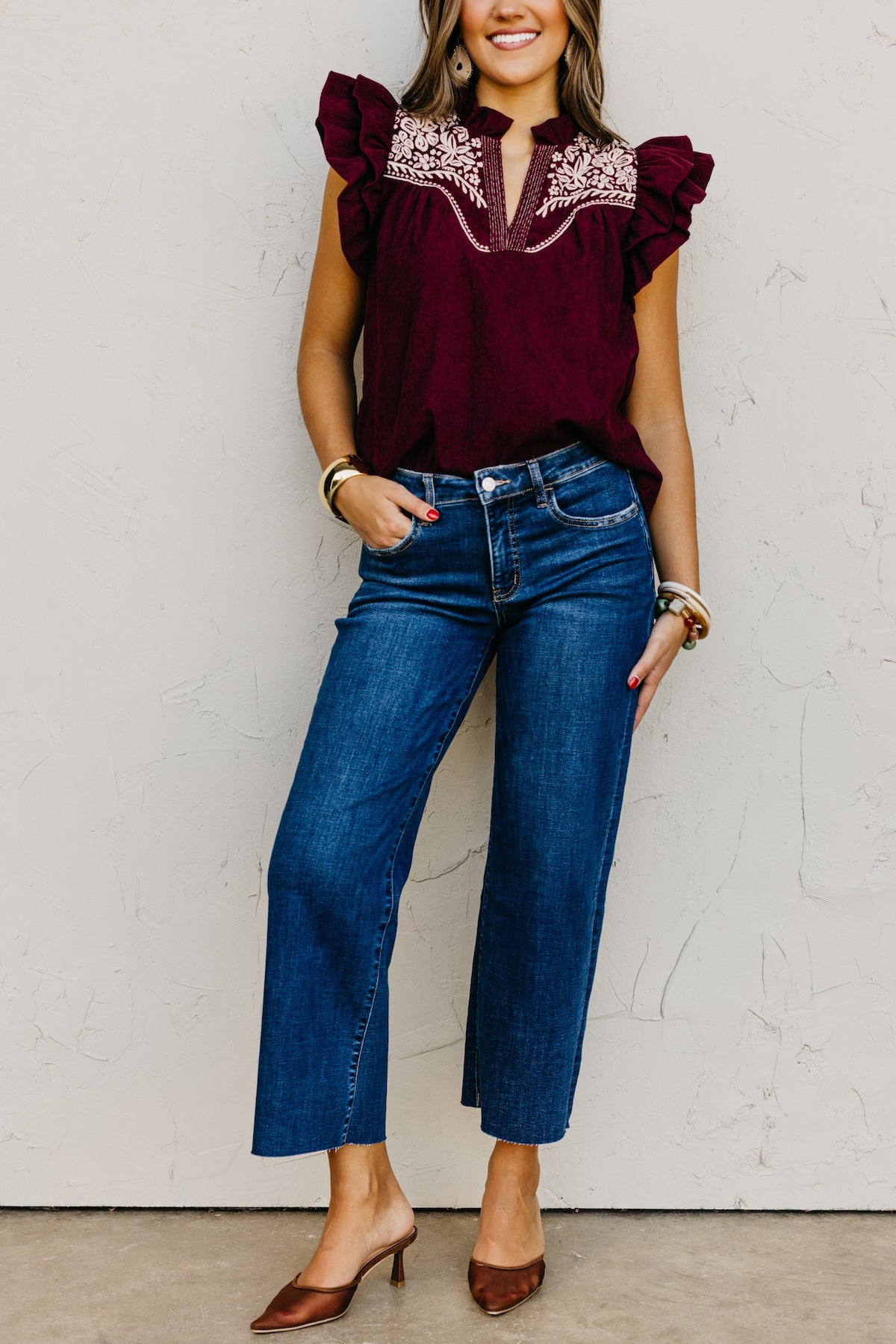 Vervet Denim | The Kalyn Mid Rise Wide Leg Denim