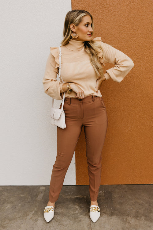 The Kellen Ribbed Turtleneck Top
