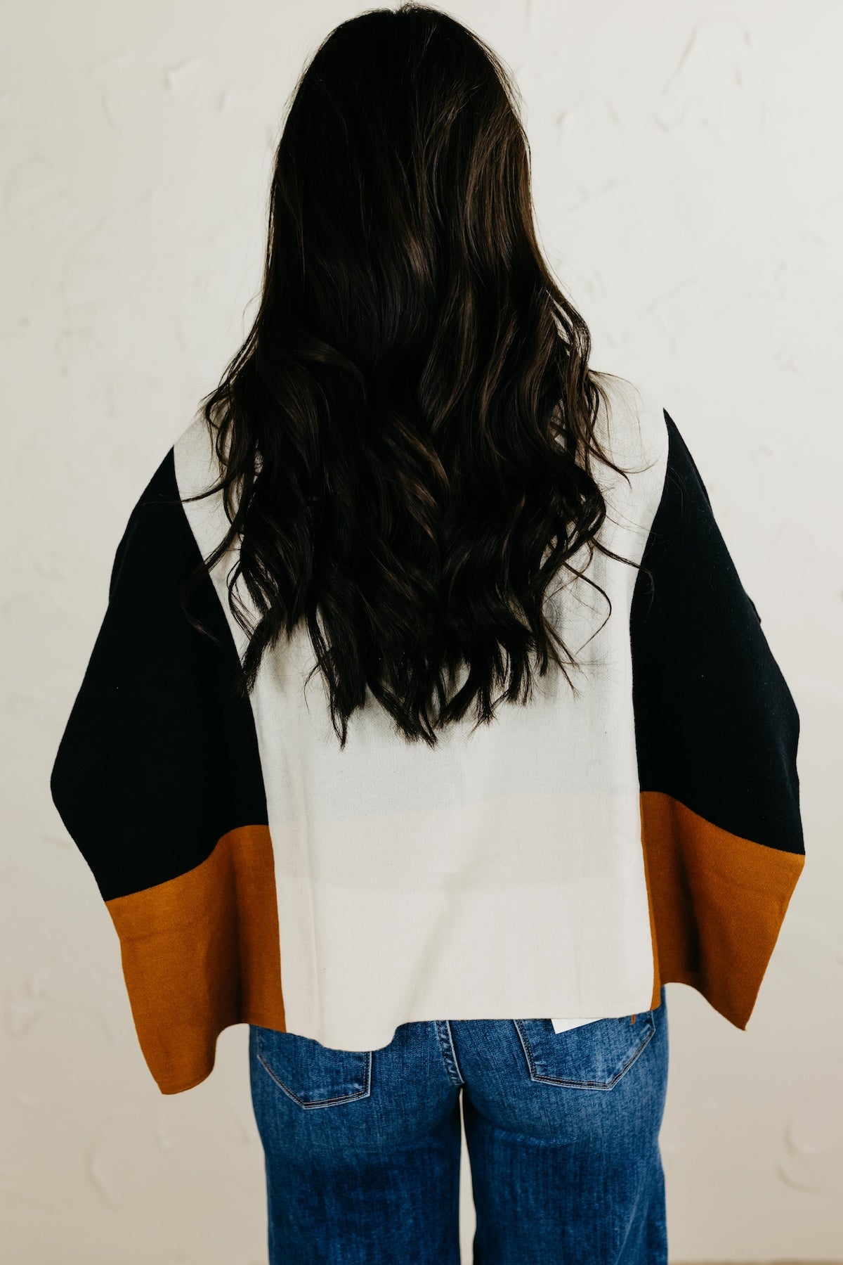 The Saylor Colorblock Poncho