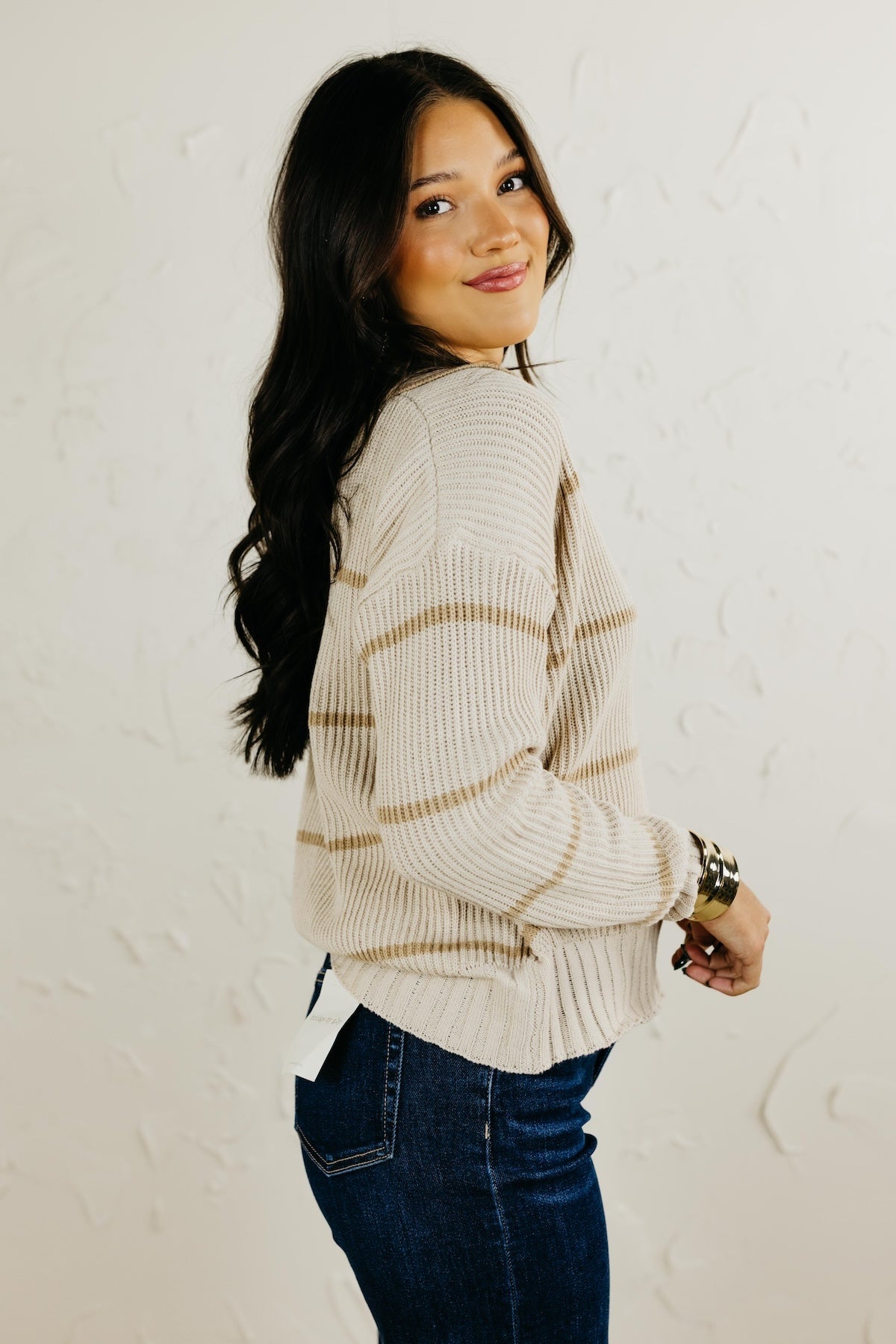The Peony Collared Stripe Sweater