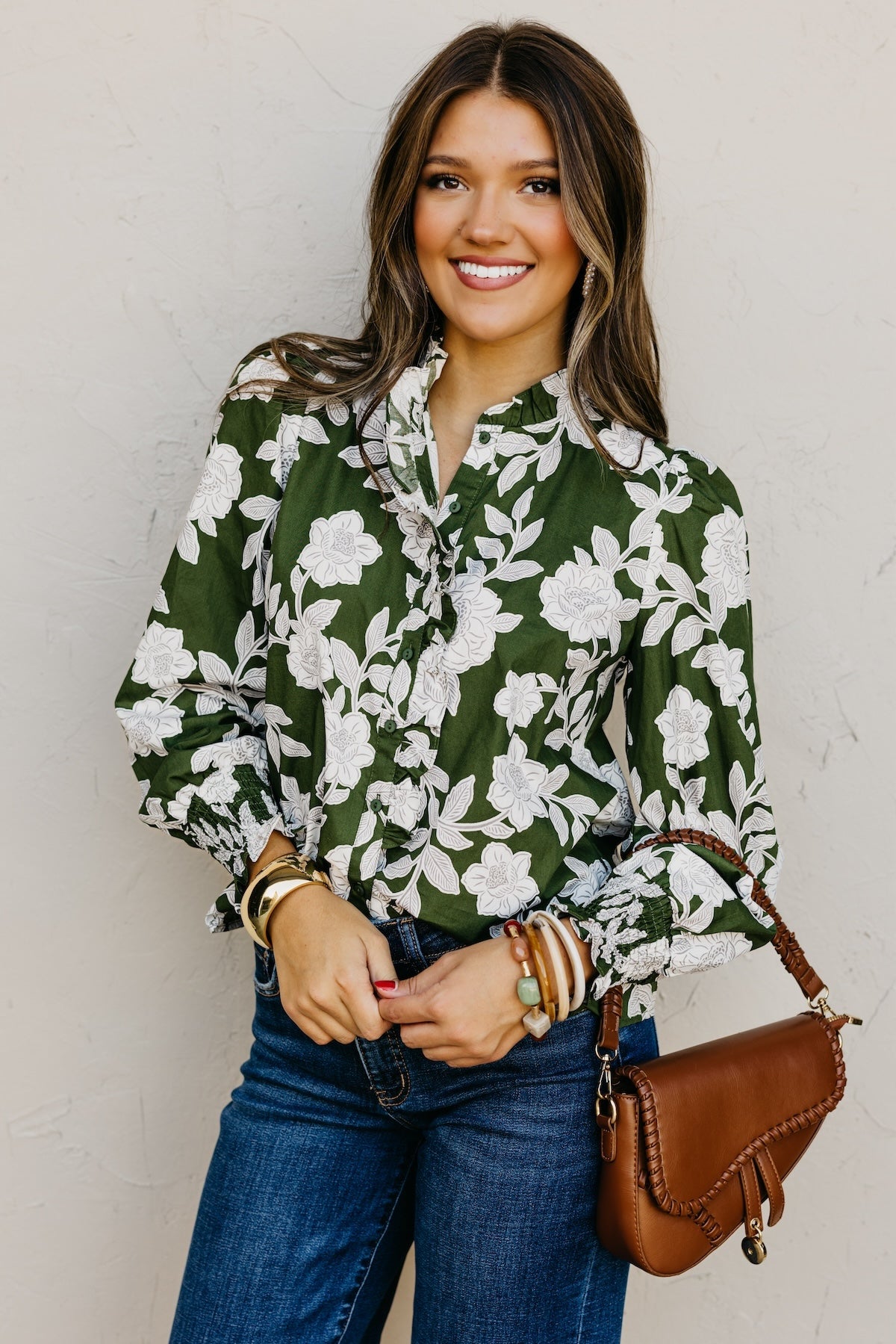 The Marshall Floral Ruffled Blouse