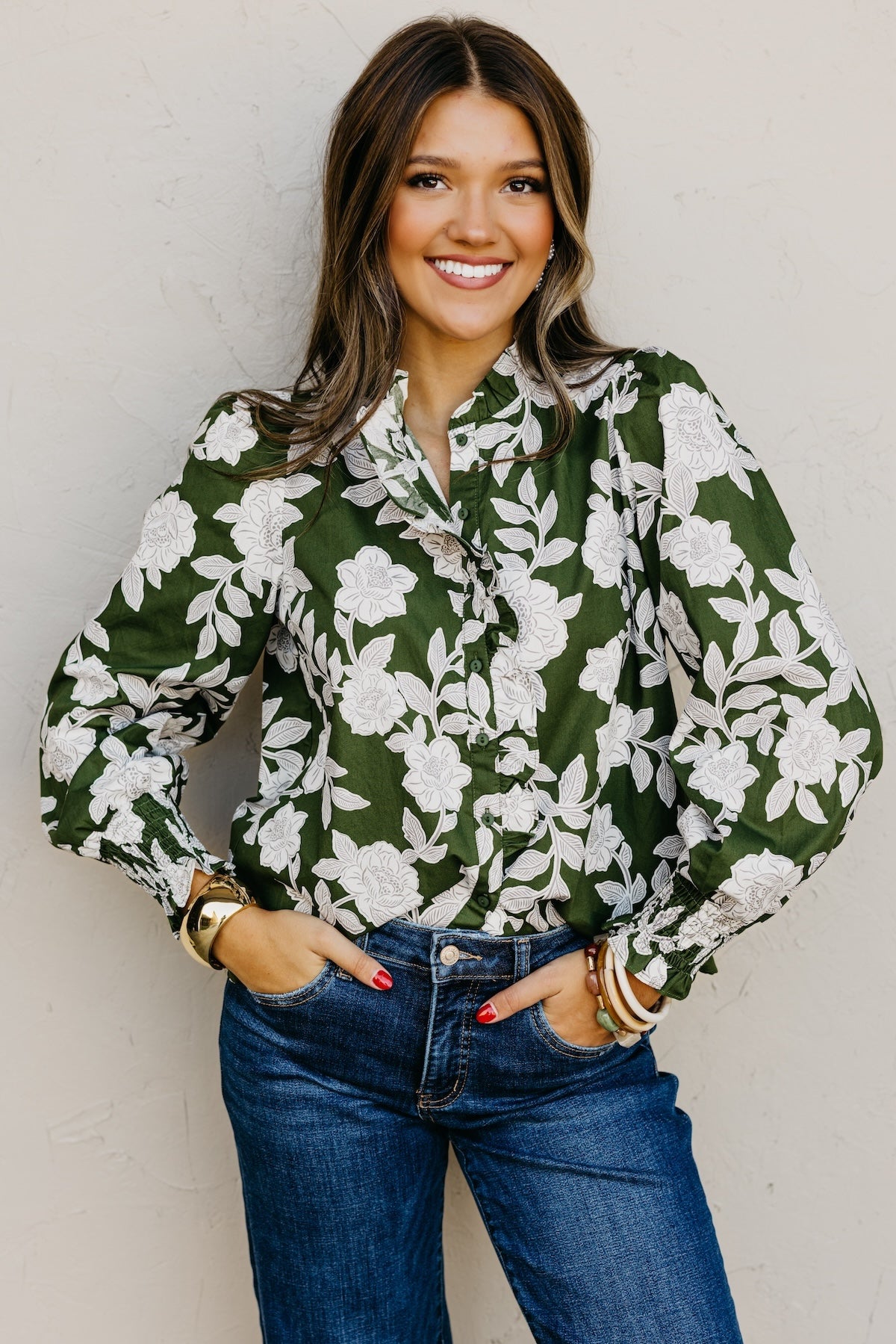 The Marshall Floral Ruffled Blouse