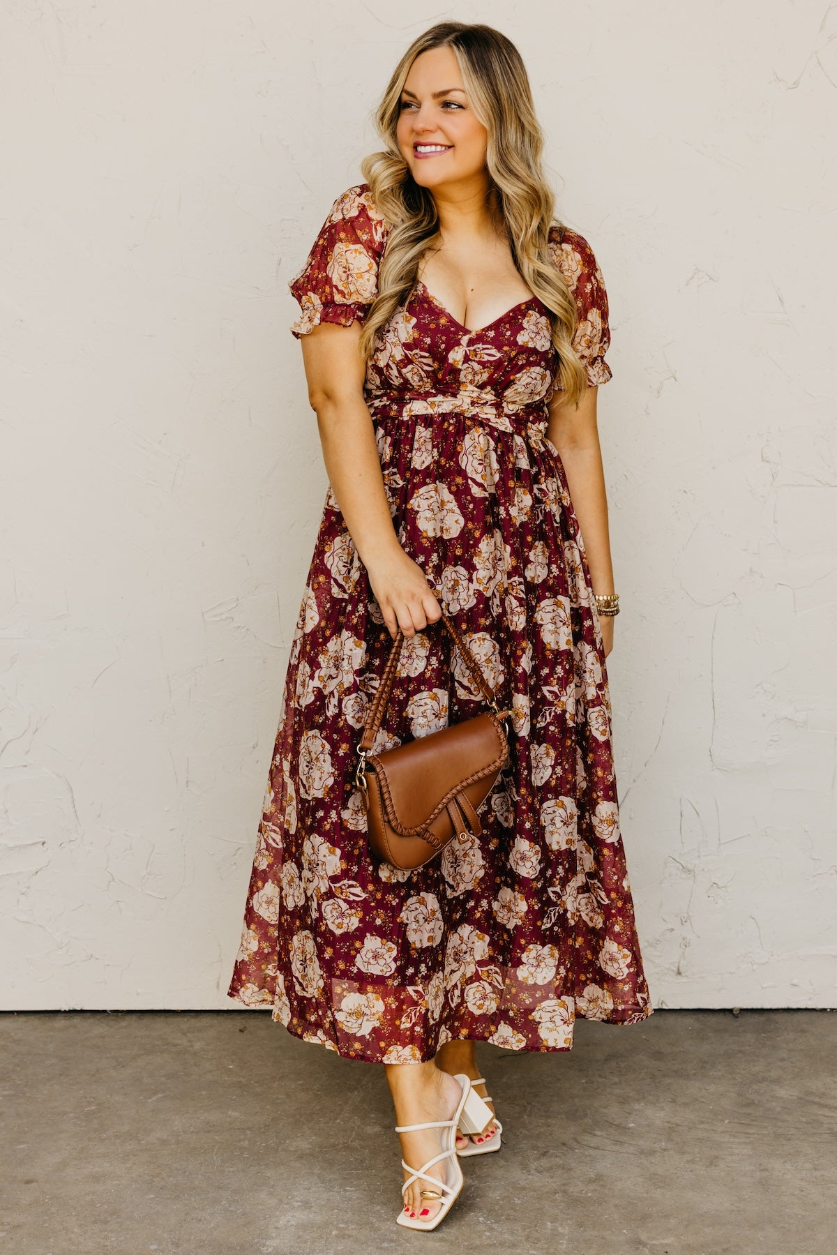 The Chelsea Fall Floral Midi Dress