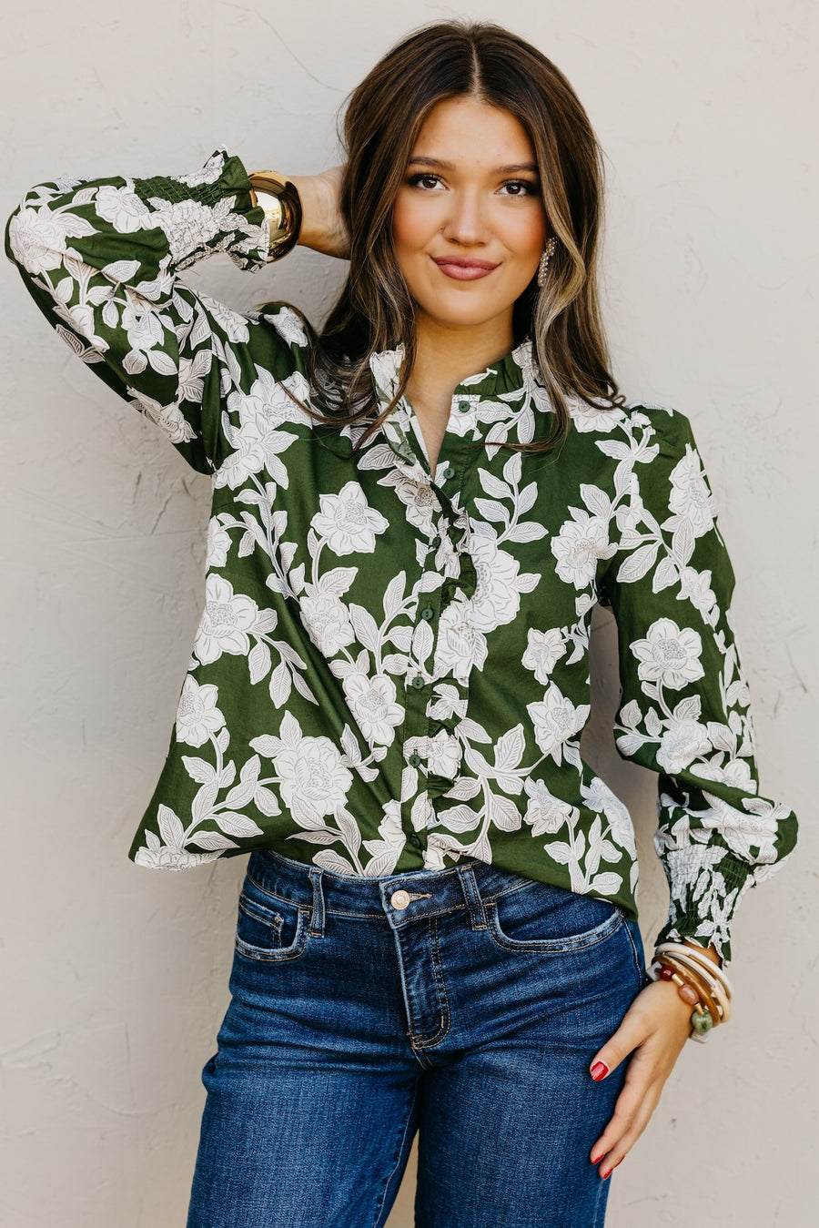 The Marshall Floral Ruffled Blouse