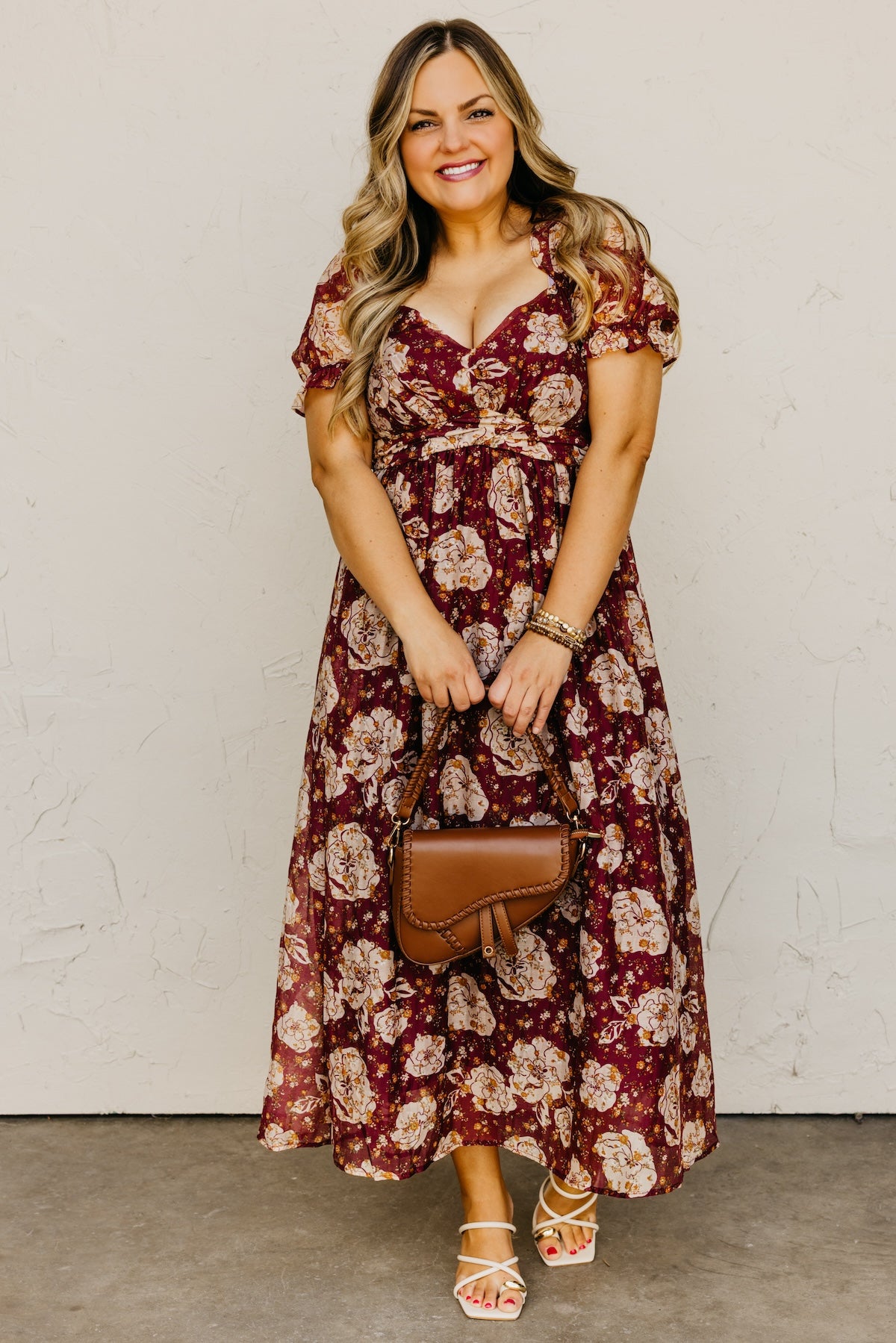 The Chelsea Fall Floral Midi Dress