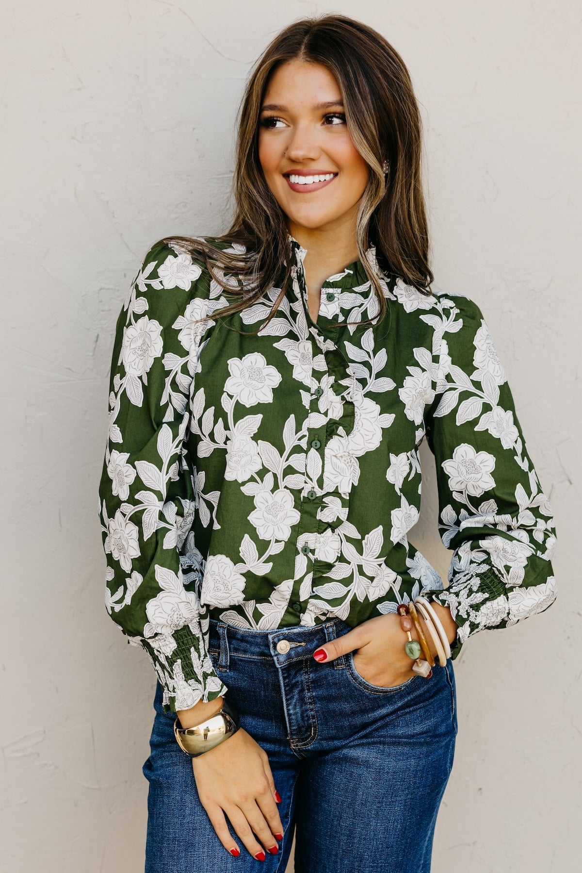 The Marshall Floral Ruffled Blouse