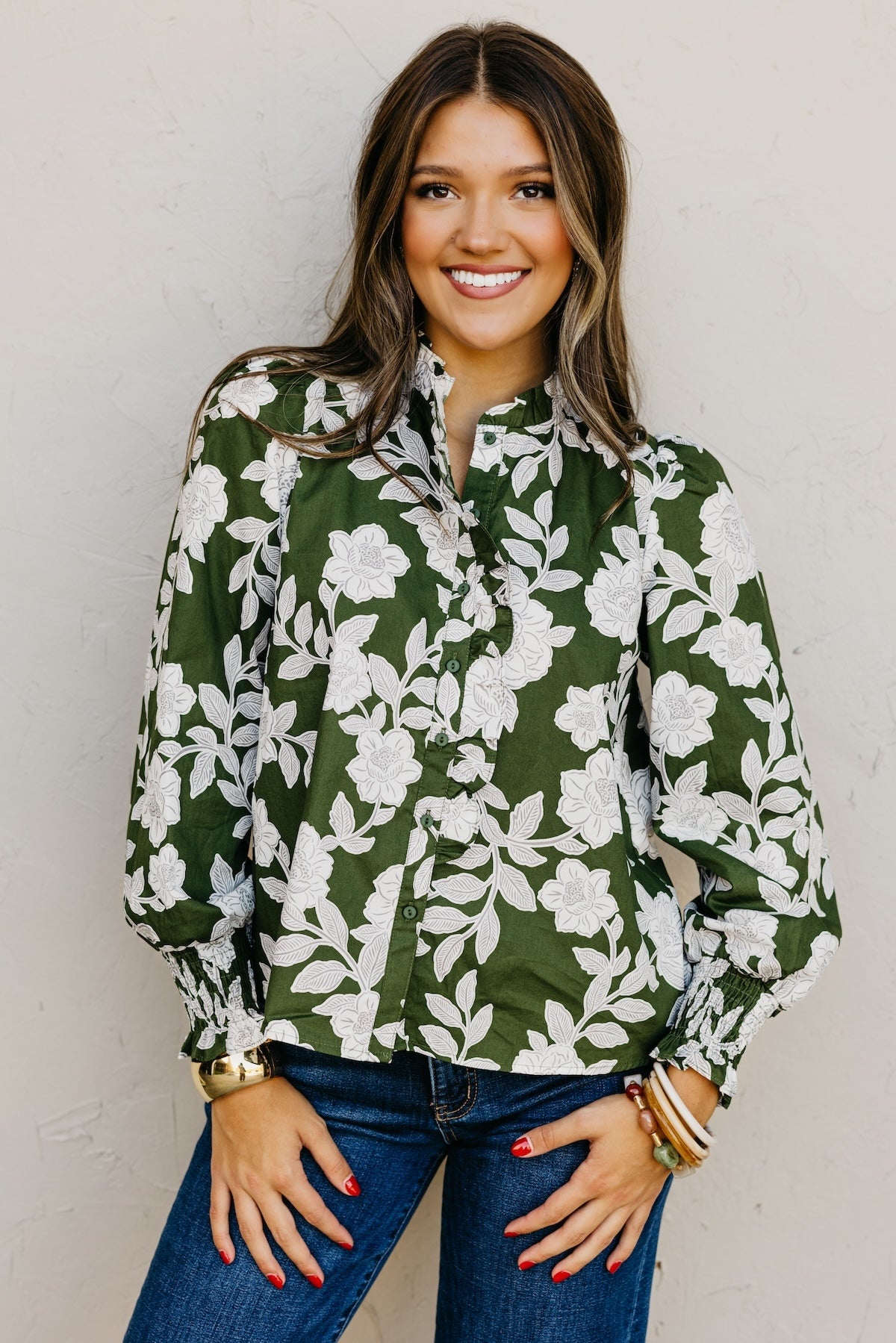 The Marshall Floral Ruffled Blouse