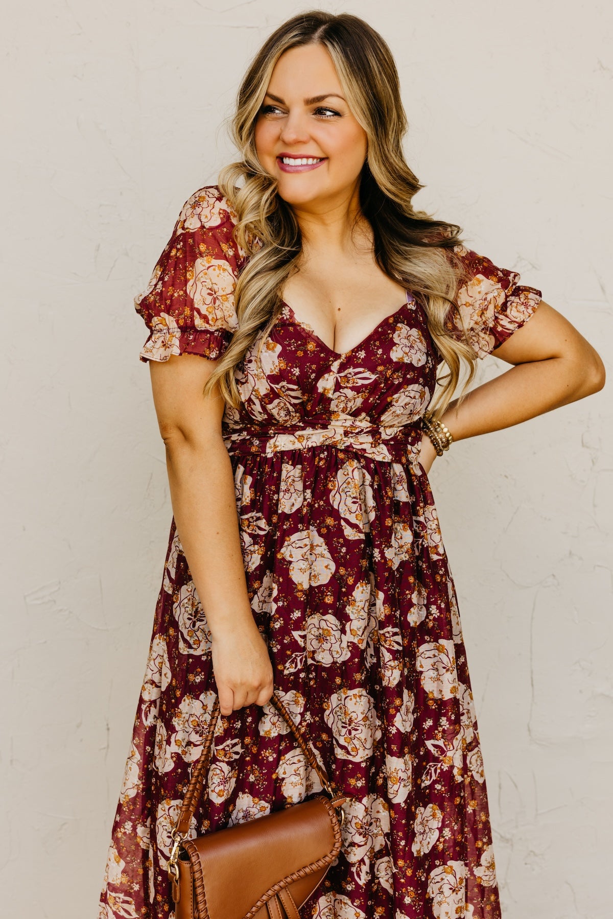 The Chelsea Fall Floral Midi Dress