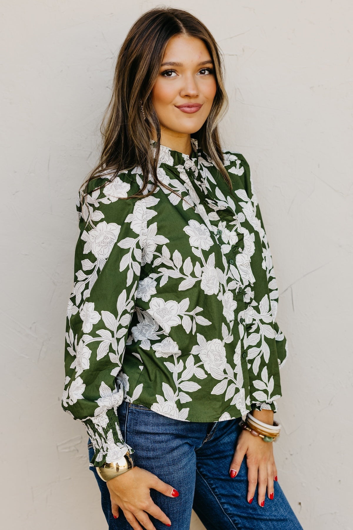 The Marshall Floral Ruffled Blouse