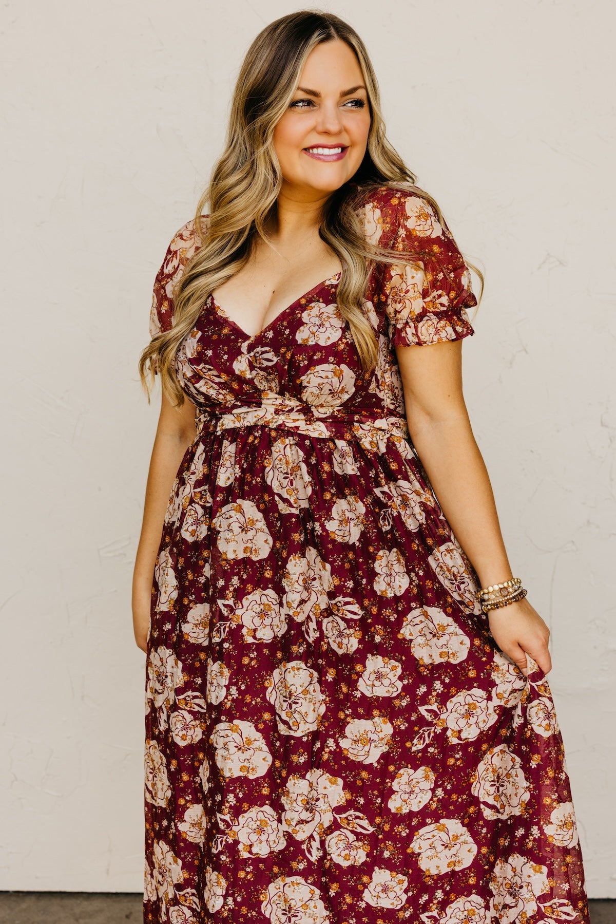 The Chelsea Fall Floral Midi Dress