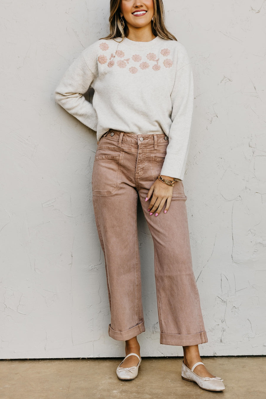 Flying Monkey | High Rise Slim Wide Leg Tab Denim