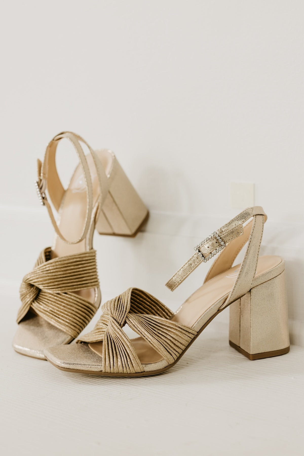 The Baron Metallic Knot Block Heel
