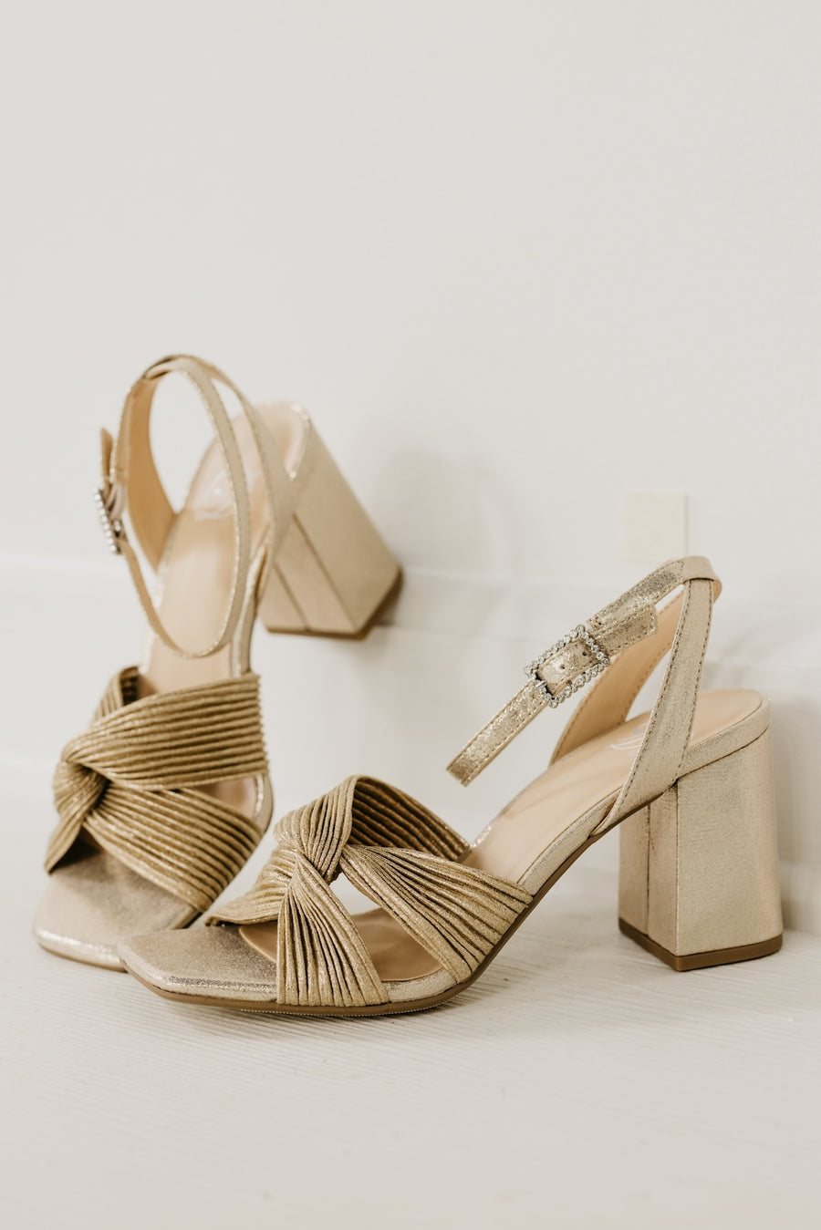 The Baron Metallic Knot Block Heel