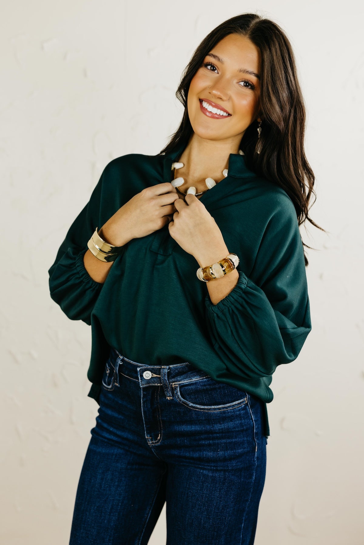 The Christie Solid Dolman Knit Top