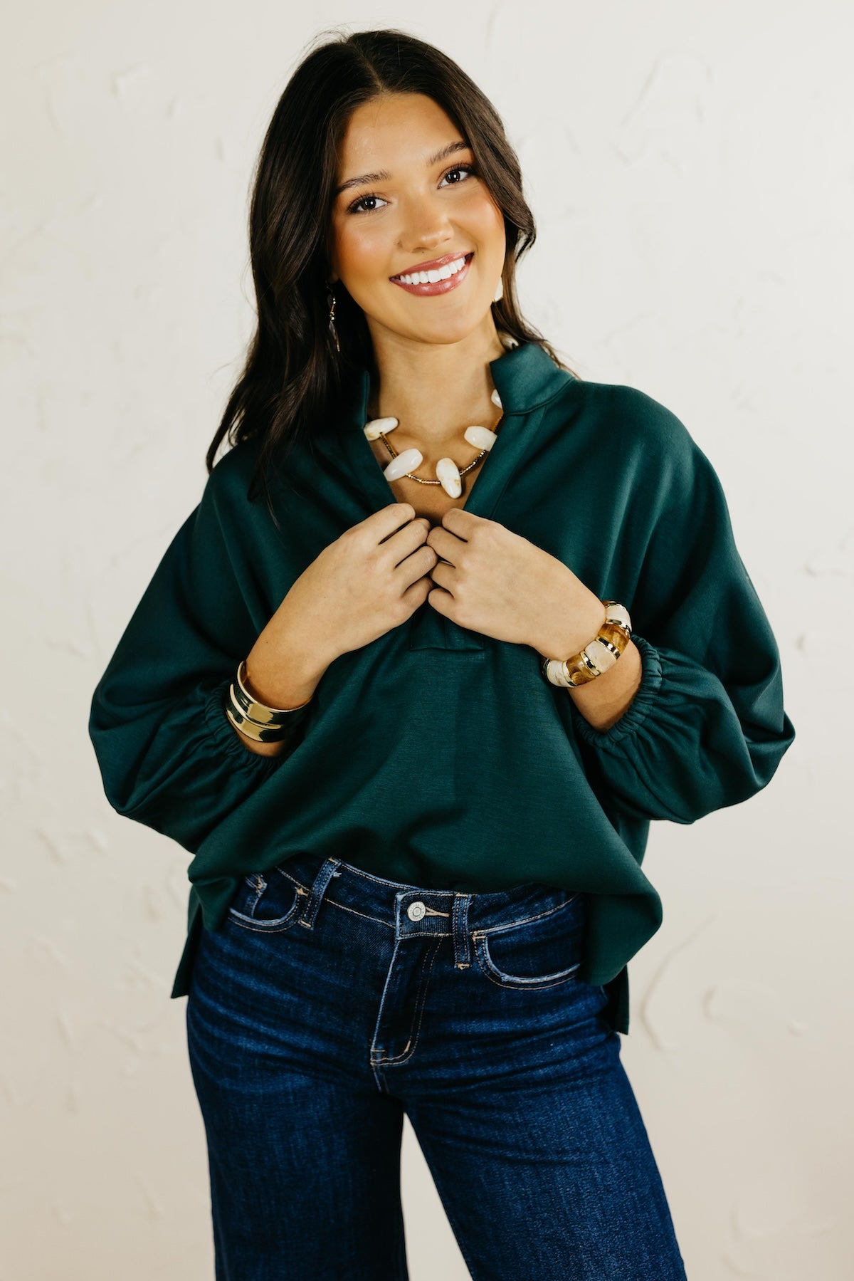 The Christie Solid Dolman Knit Top