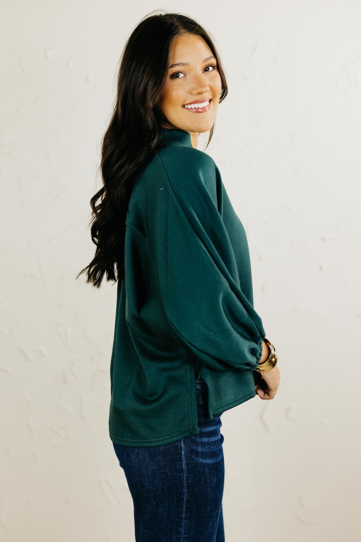 The Christie Solid Dolman Knit Top