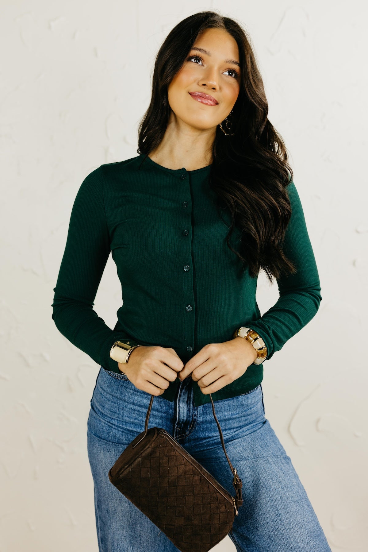 The Libby Ribbed Button-Front Top