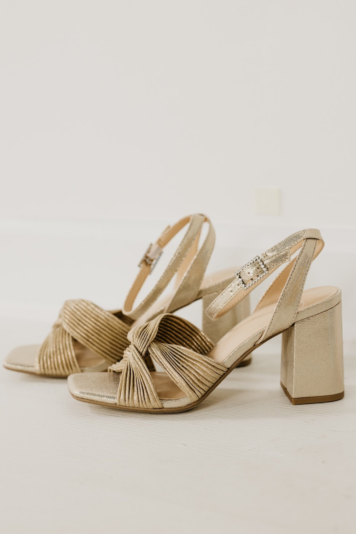 The Baron Metallic Knot Block Heel