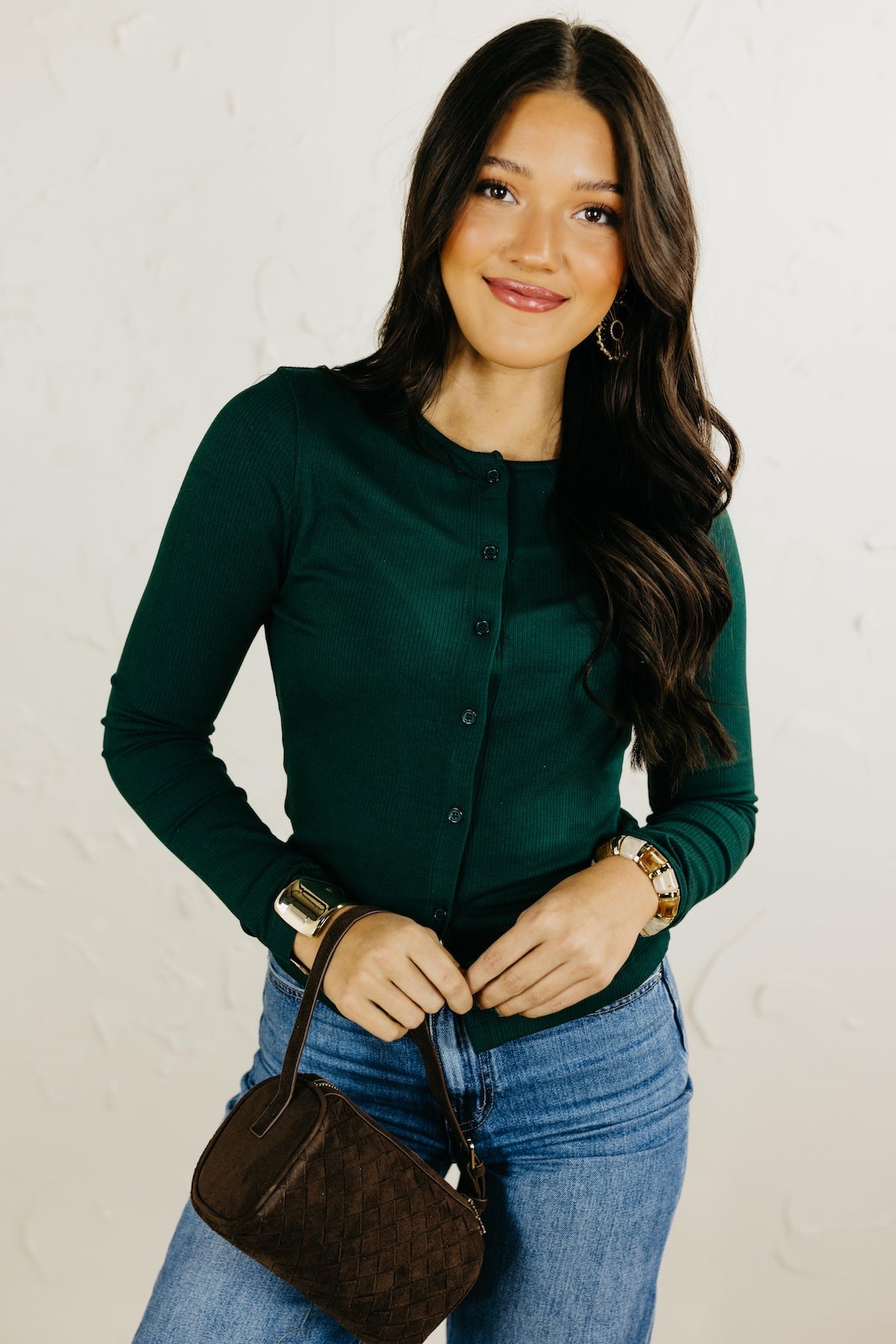 The Libby Ribbed Button-Front Top