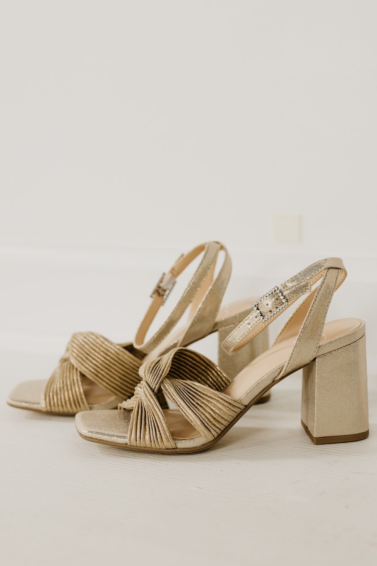 The Baron Metallic Knot Block Heel