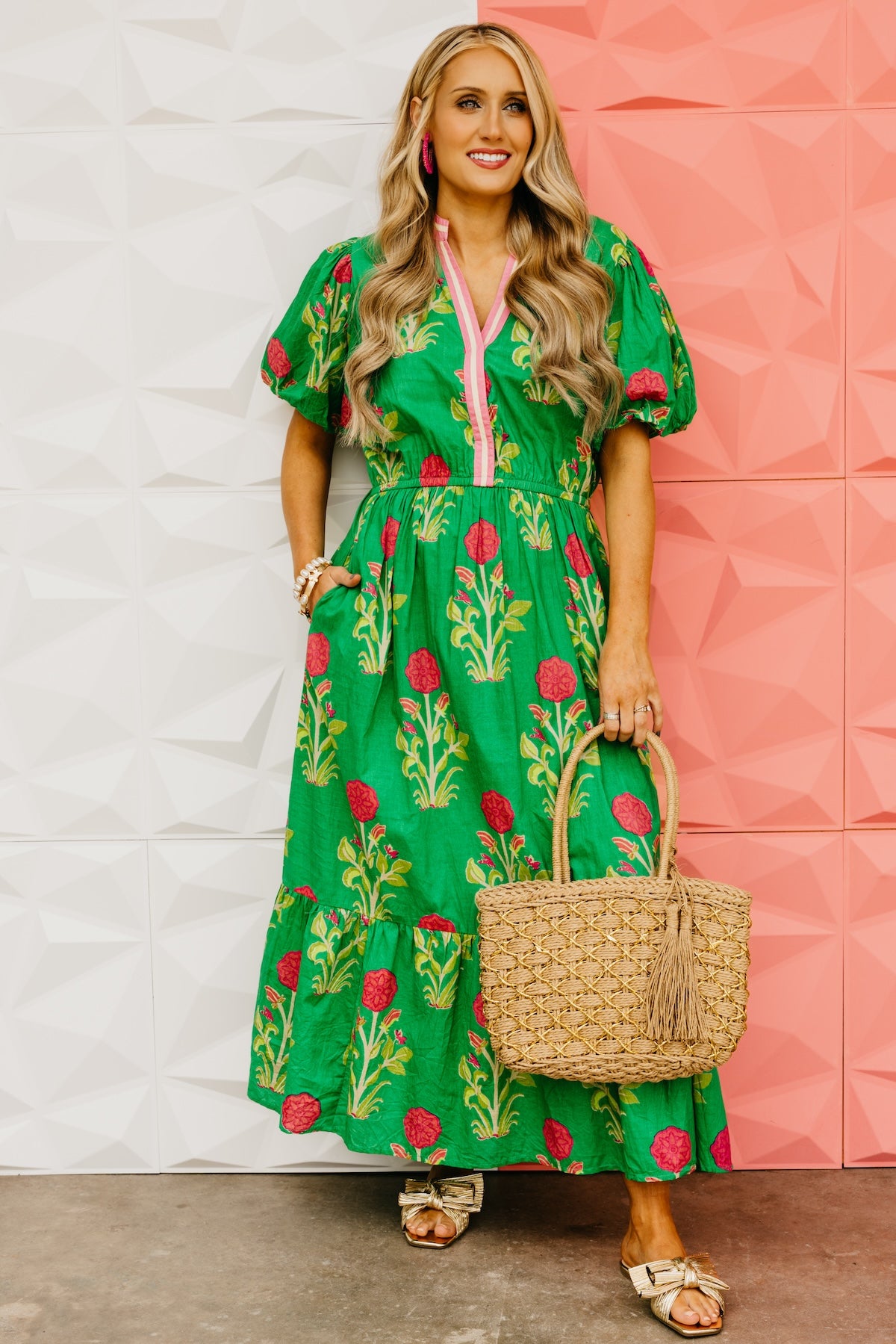 The Spencer Puff Sleeve Floral Maxi Dress