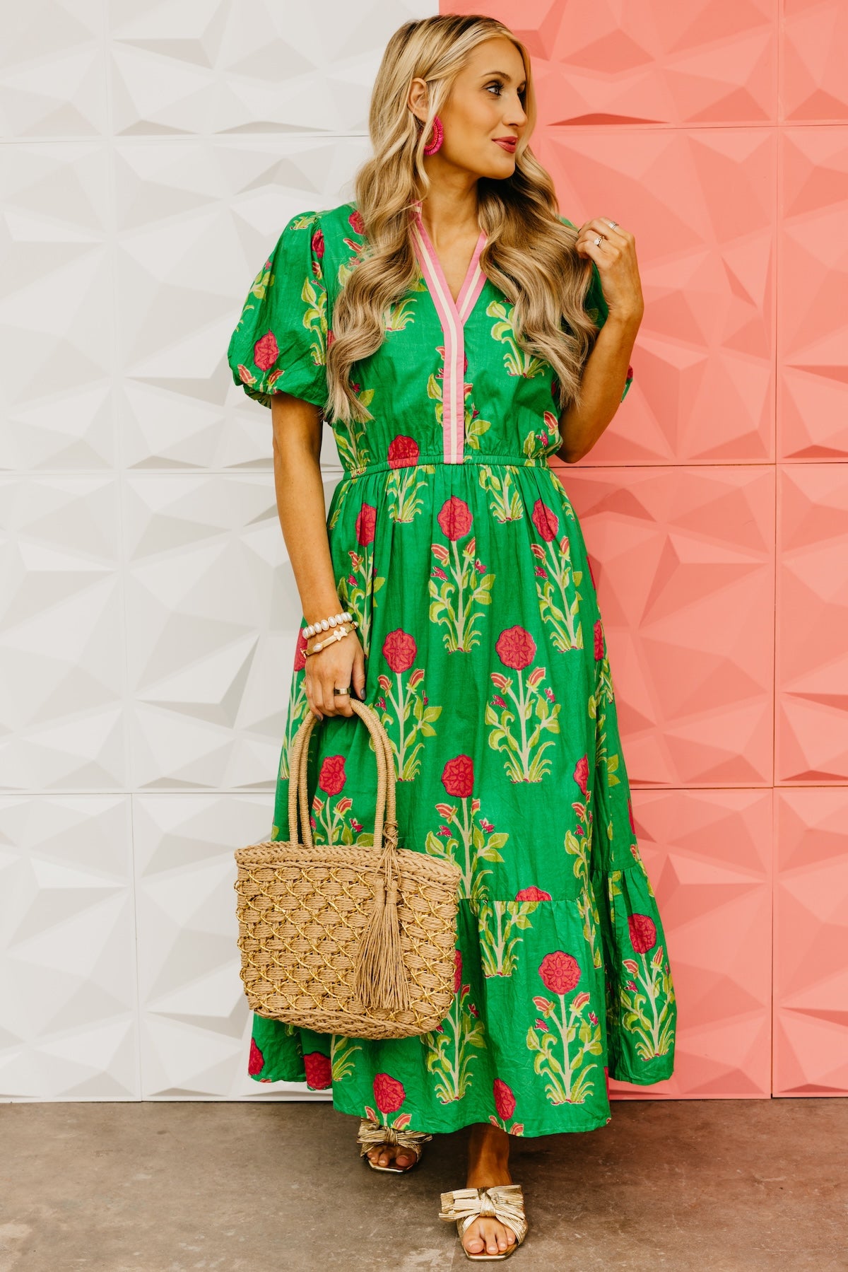 The Spencer Puff Sleeve Floral Maxi Dress