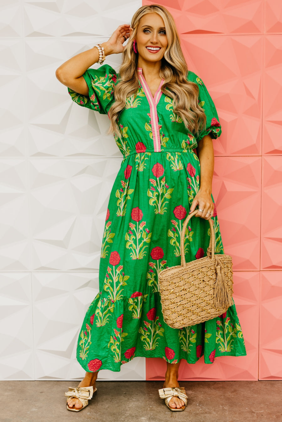 The Spencer Puff Sleeve Floral Maxi Dress