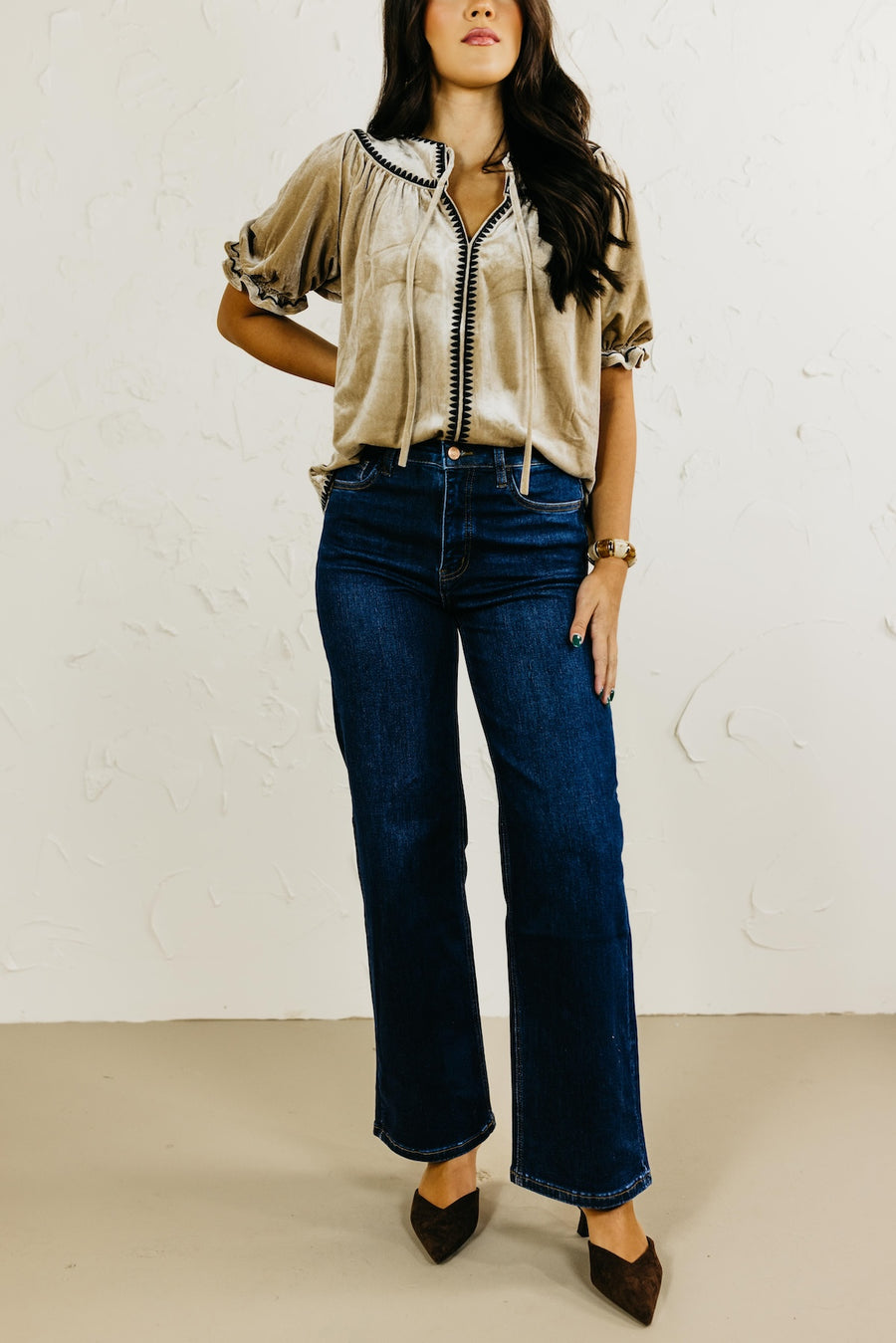 Lovevet by Vervet Denim | 90's Vintage Super High Rise Dark Wash Loose Denim