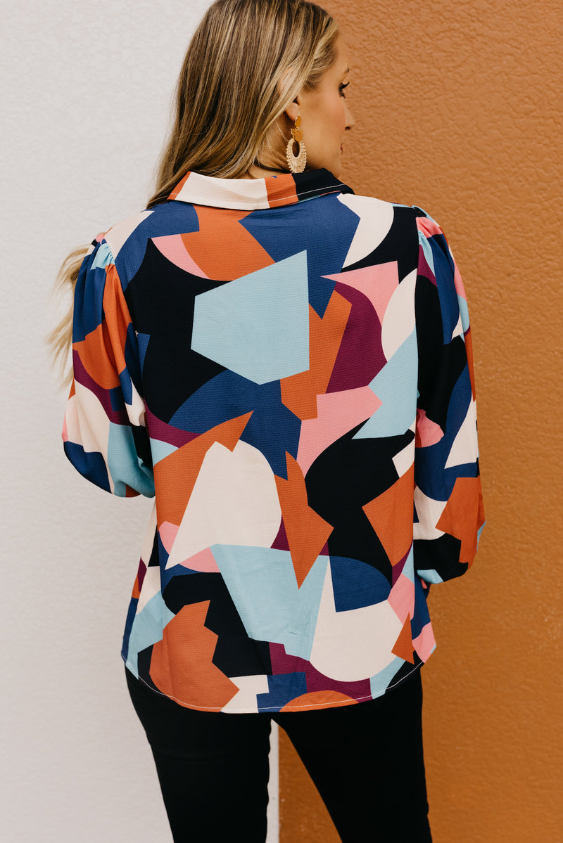 The Aubriella Geo Print Shirt