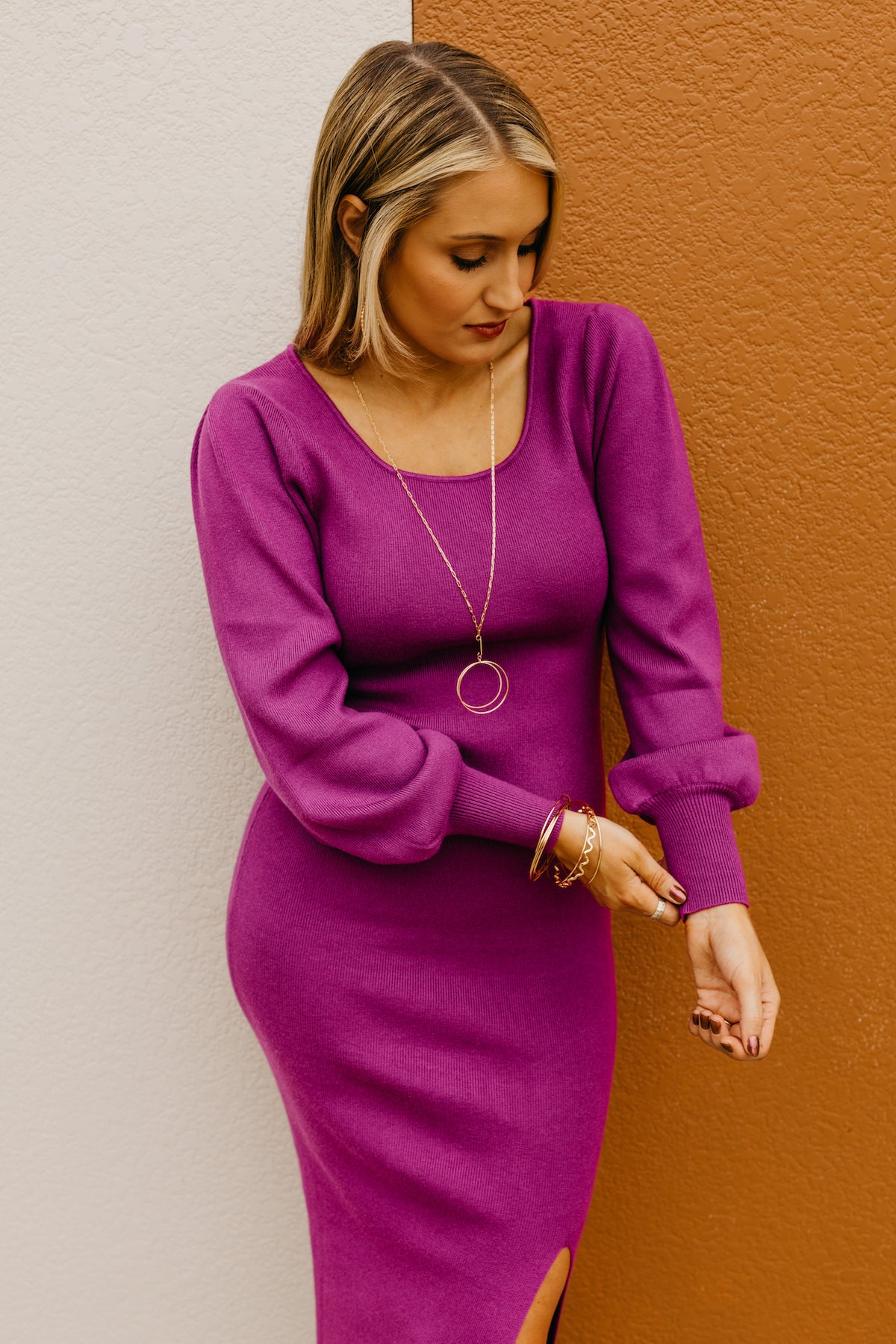 The Nelson Square Neck Sweater Midi Dress  - FINAL SALE