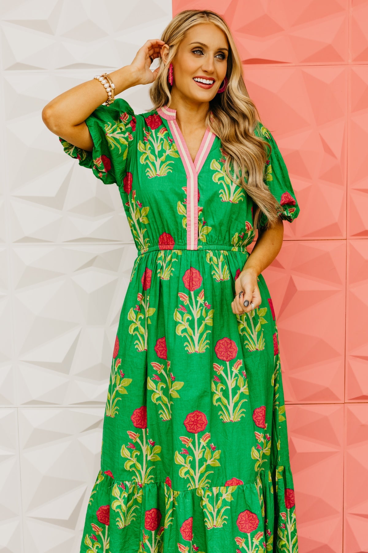 The Spencer Puff Sleeve Floral Maxi Dress