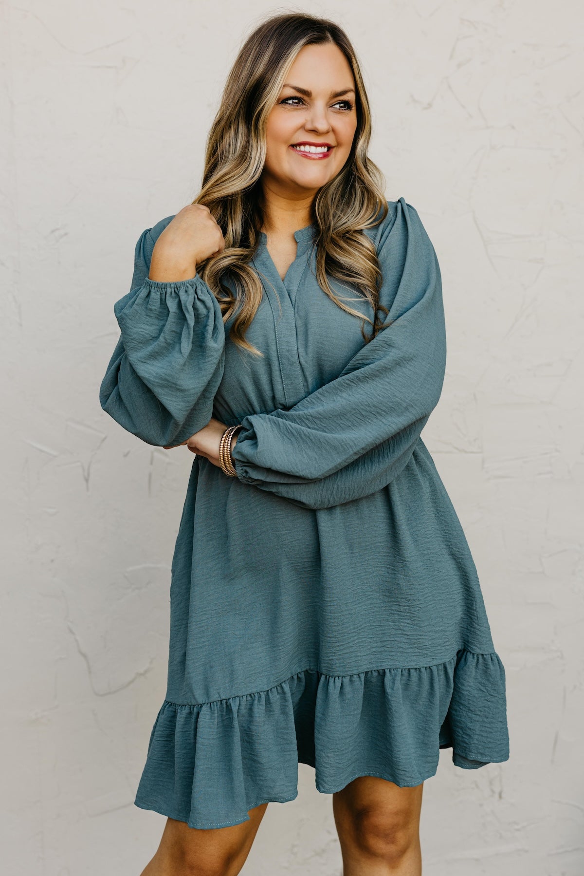The Irene Elastic Waist Mini Dress