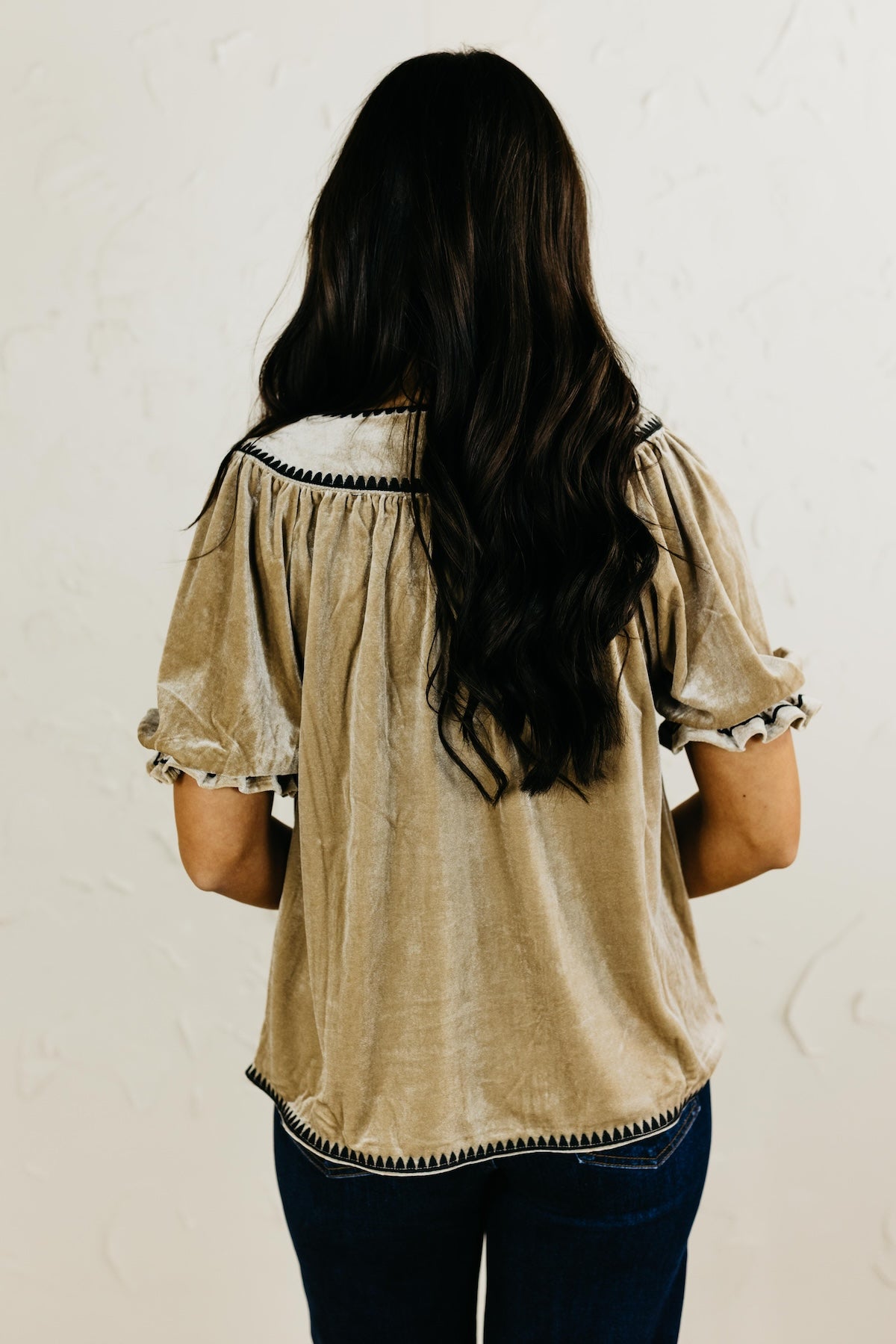 The Elvira Felt Velvet Top