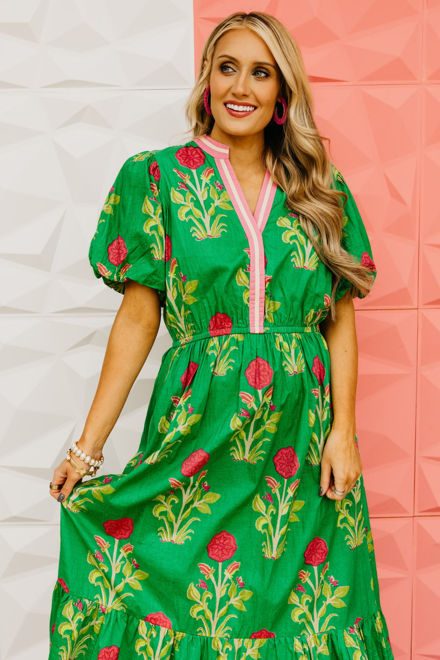 The Spencer Puff Sleeve Floral Maxi Dress