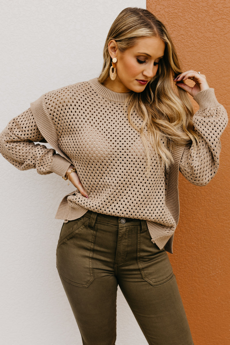 Wishlist | The Dayton Open Eyelet Knit Sweater