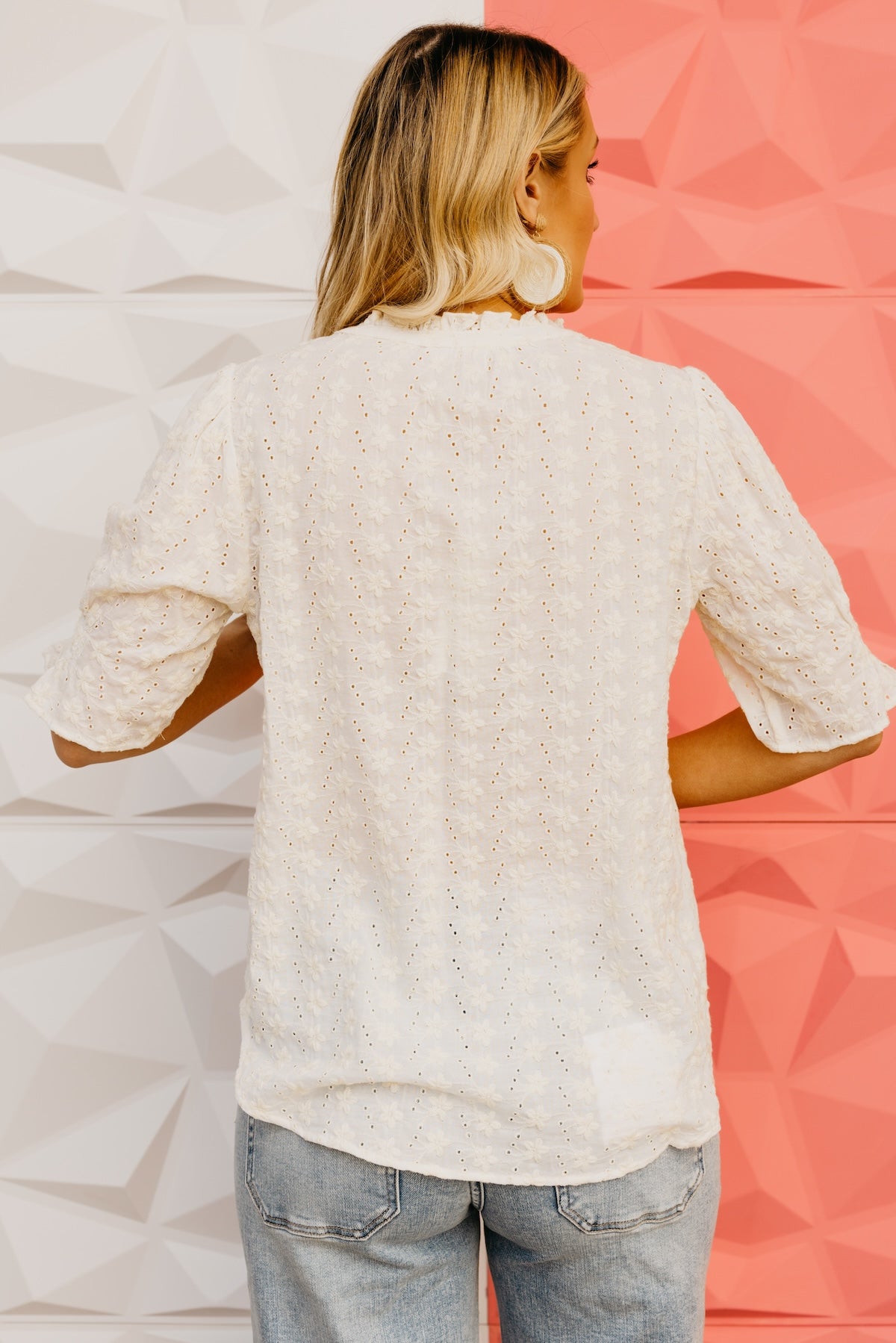 LoveStitch | The Louie Eyelet Puff Sleeve Top