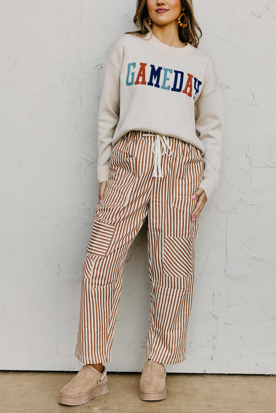 The Damion Striped Barrel Pants